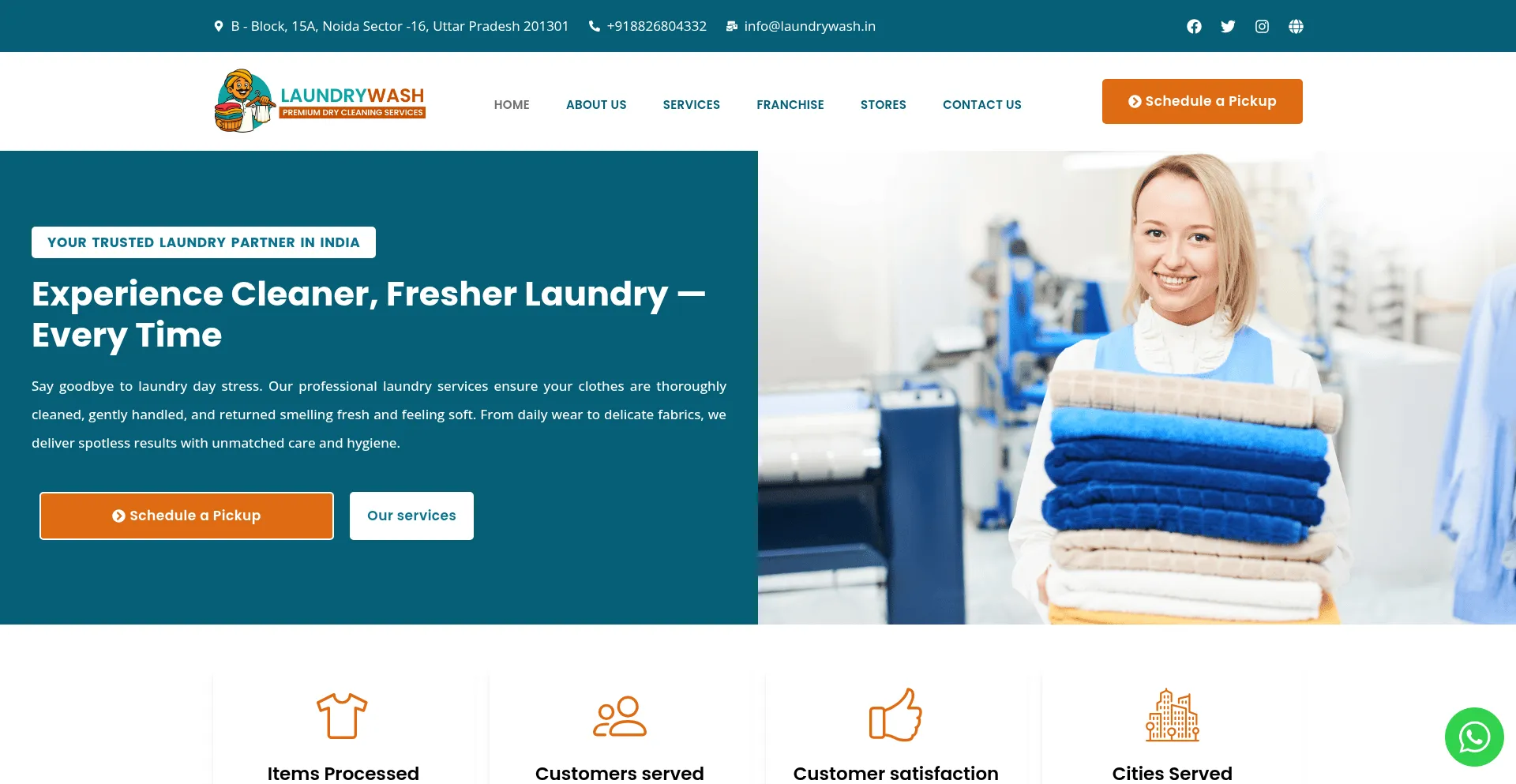Laundrywash.in Screenshot