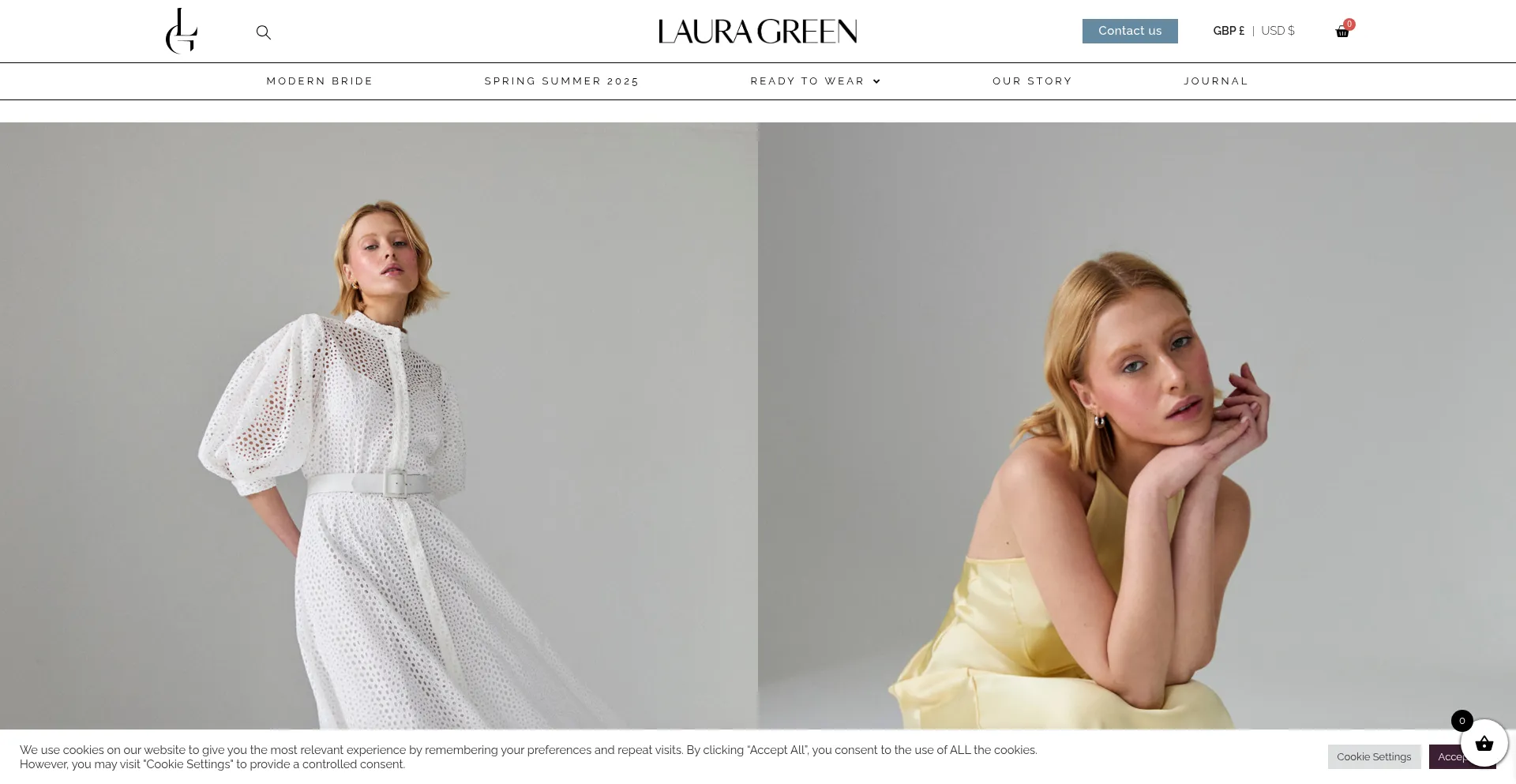 Website screenshot of Lauragreen.com