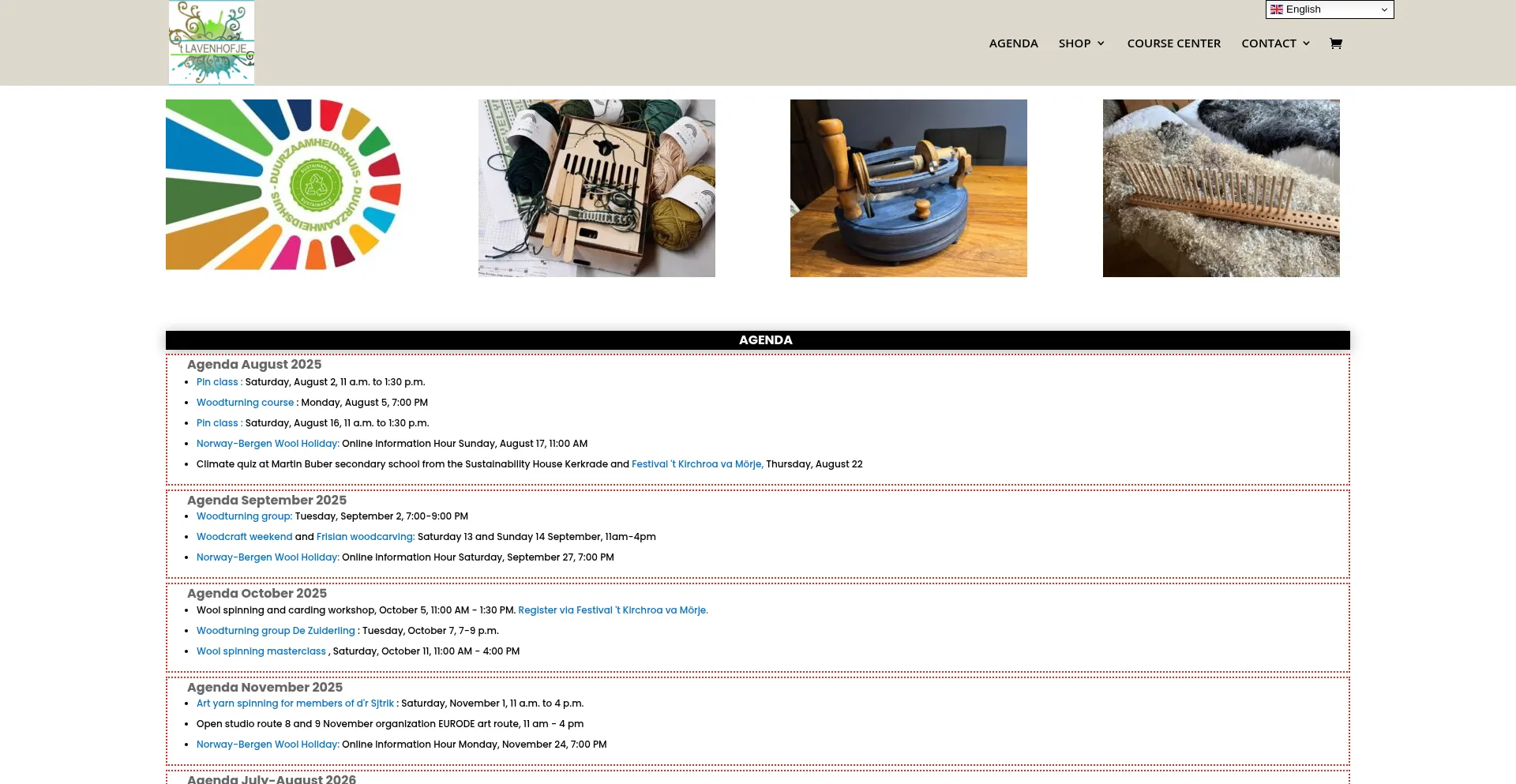 Website screenshot of Lavenhofje.nl
