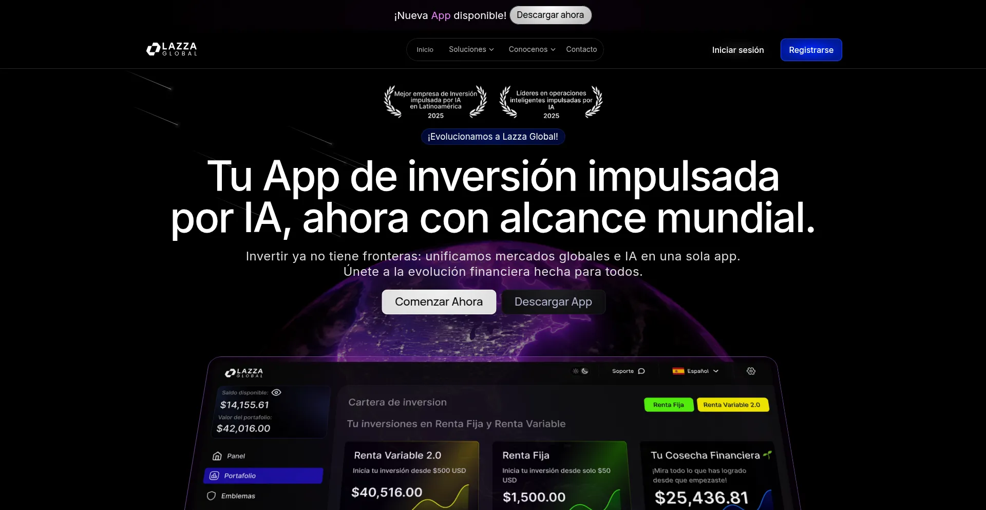 Website screenshot of Lazzaglobal.com