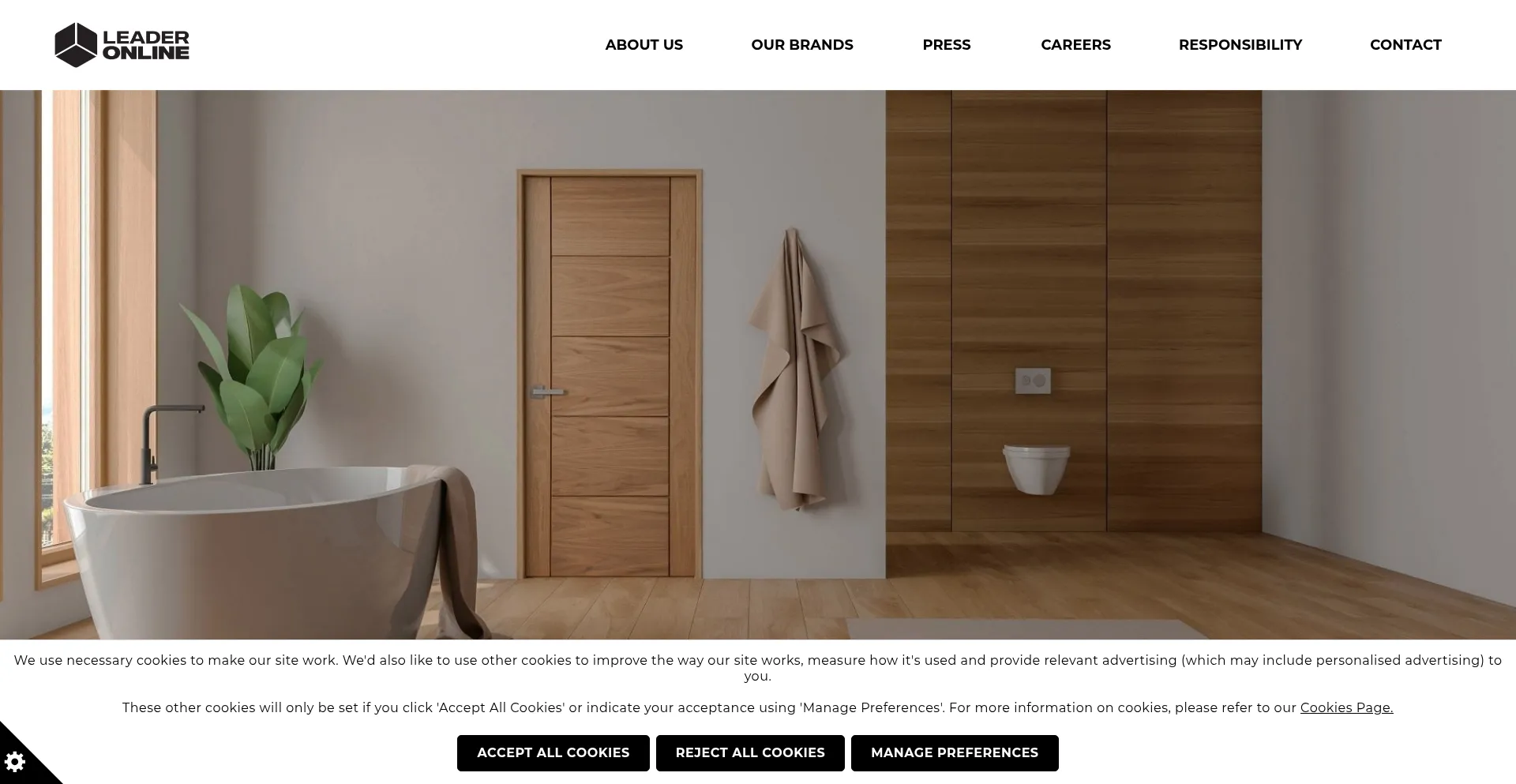 Website screenshot of Leadergroup.co.uk