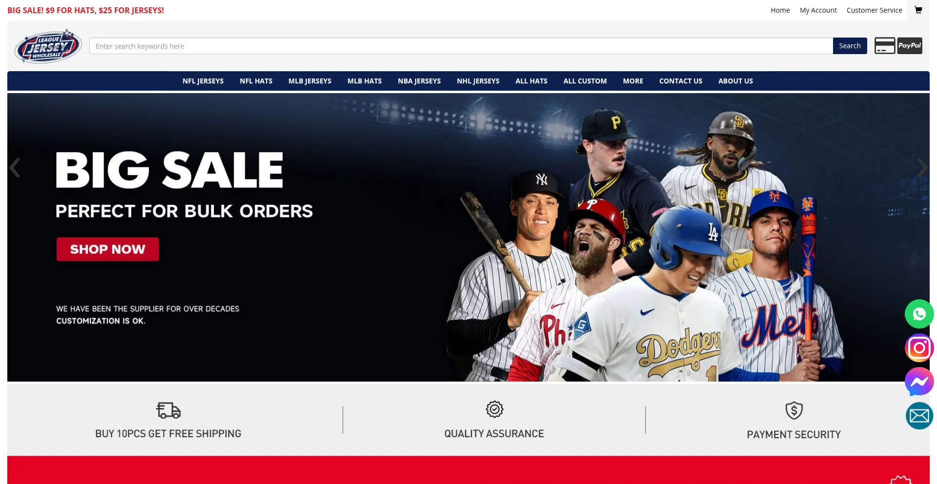 Website screenshot of Leaguejerseywholesale.com.co