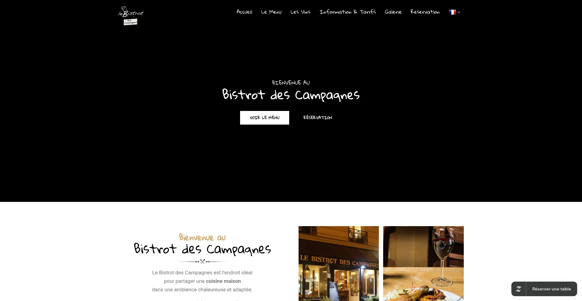 Website screenshot of Lebistrotdescampagnes.fr