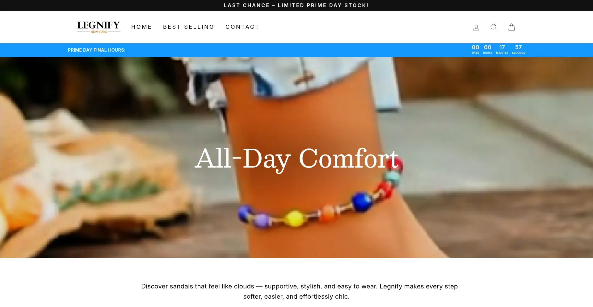 Website screenshot of Legnify.com