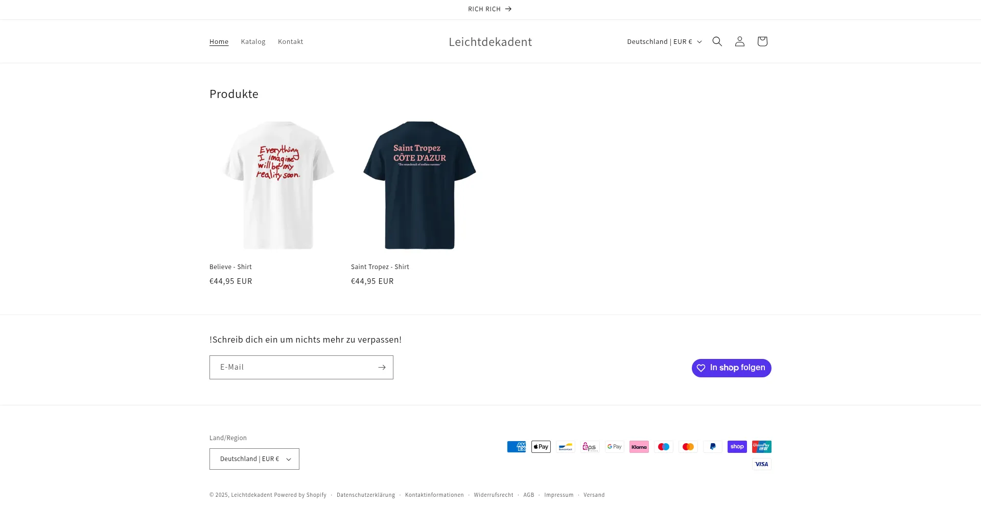 Ist Leichtdekadent.myshopify.com sicher und vertrauenswürdig?