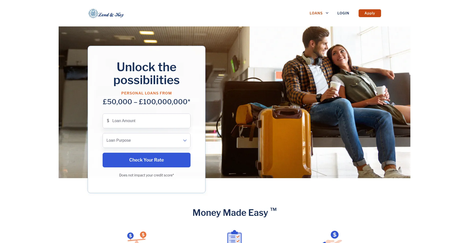 Website screenshot of Lendandkeyltd.org