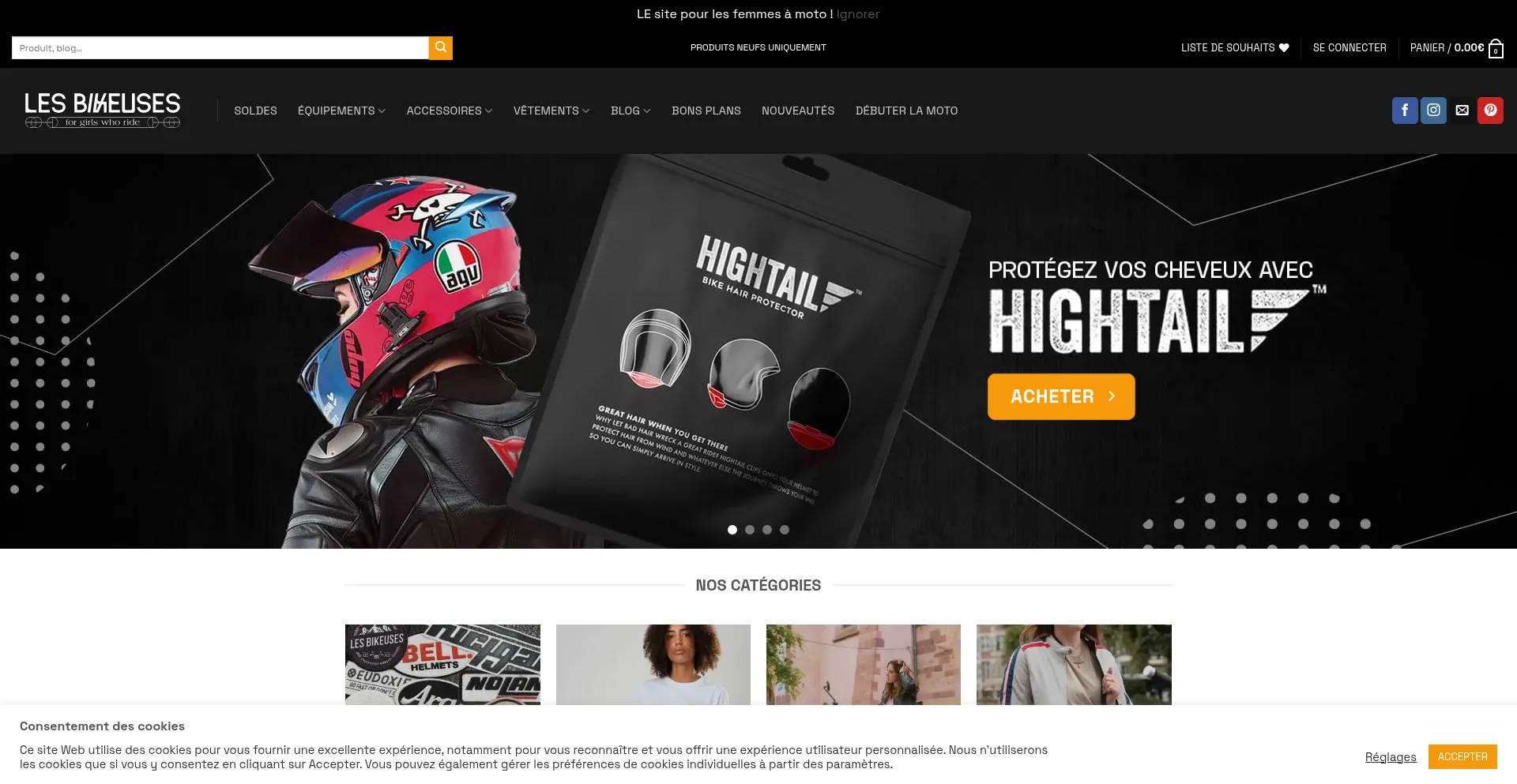 Website screenshot of Lesbikeuses.fr