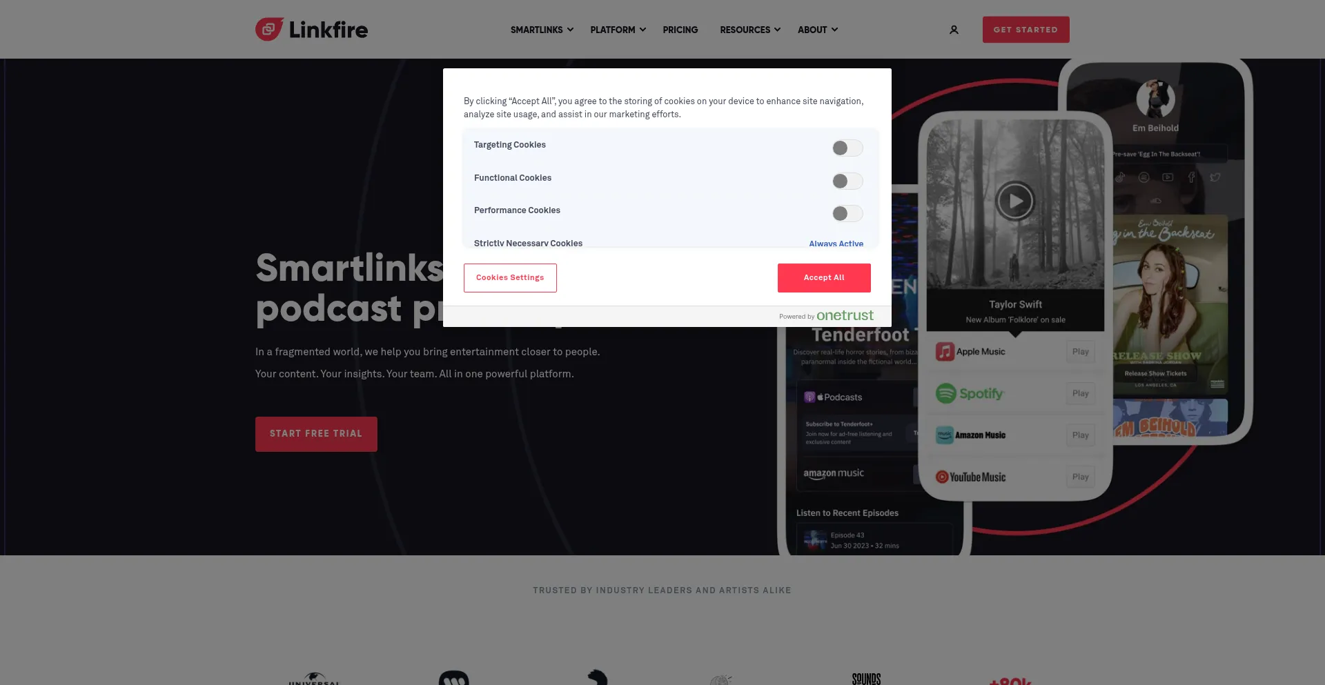 Website screenshot of Lewiscapaldi.lnk.to