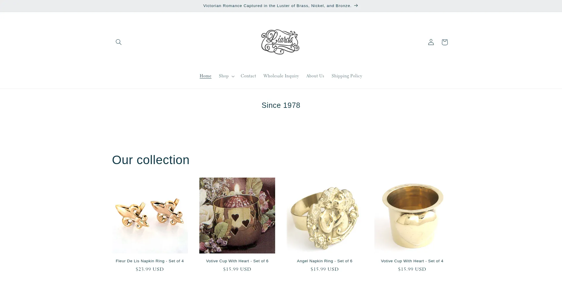 Website screenshot of Liards.com