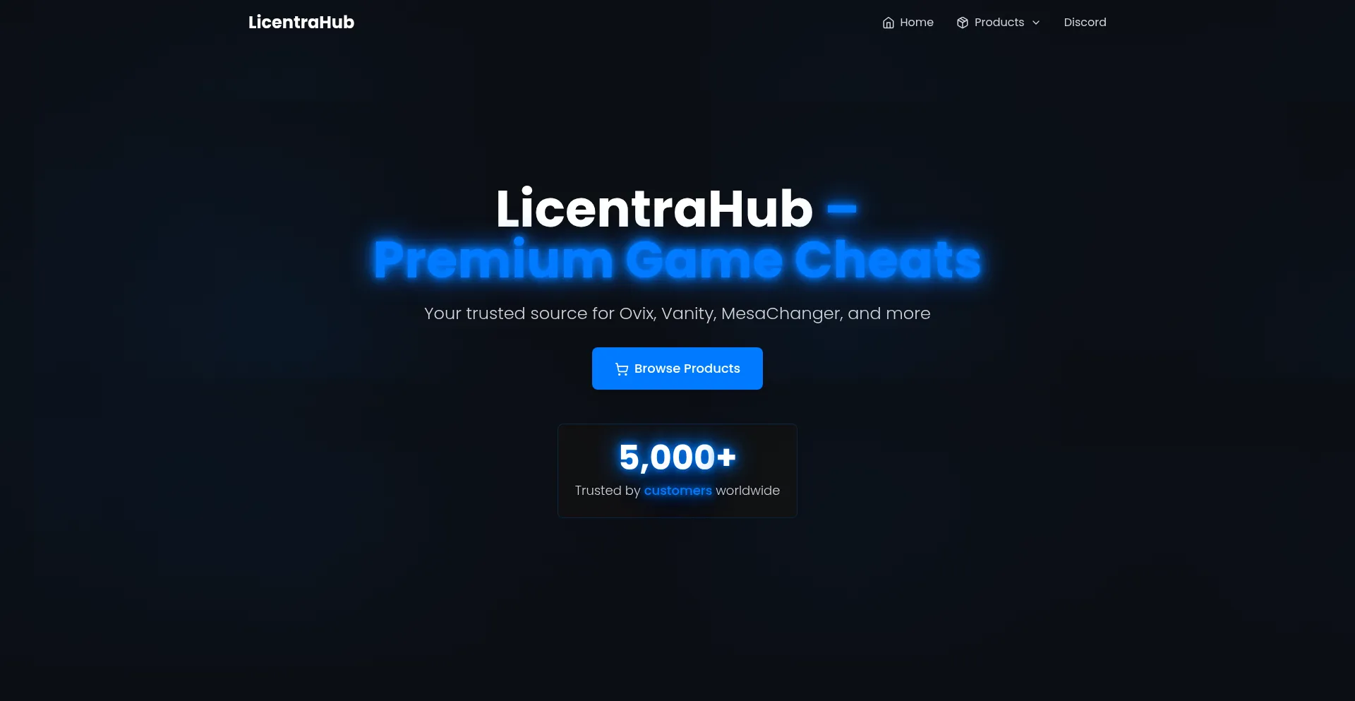 Website screenshot of Licentrahub.com