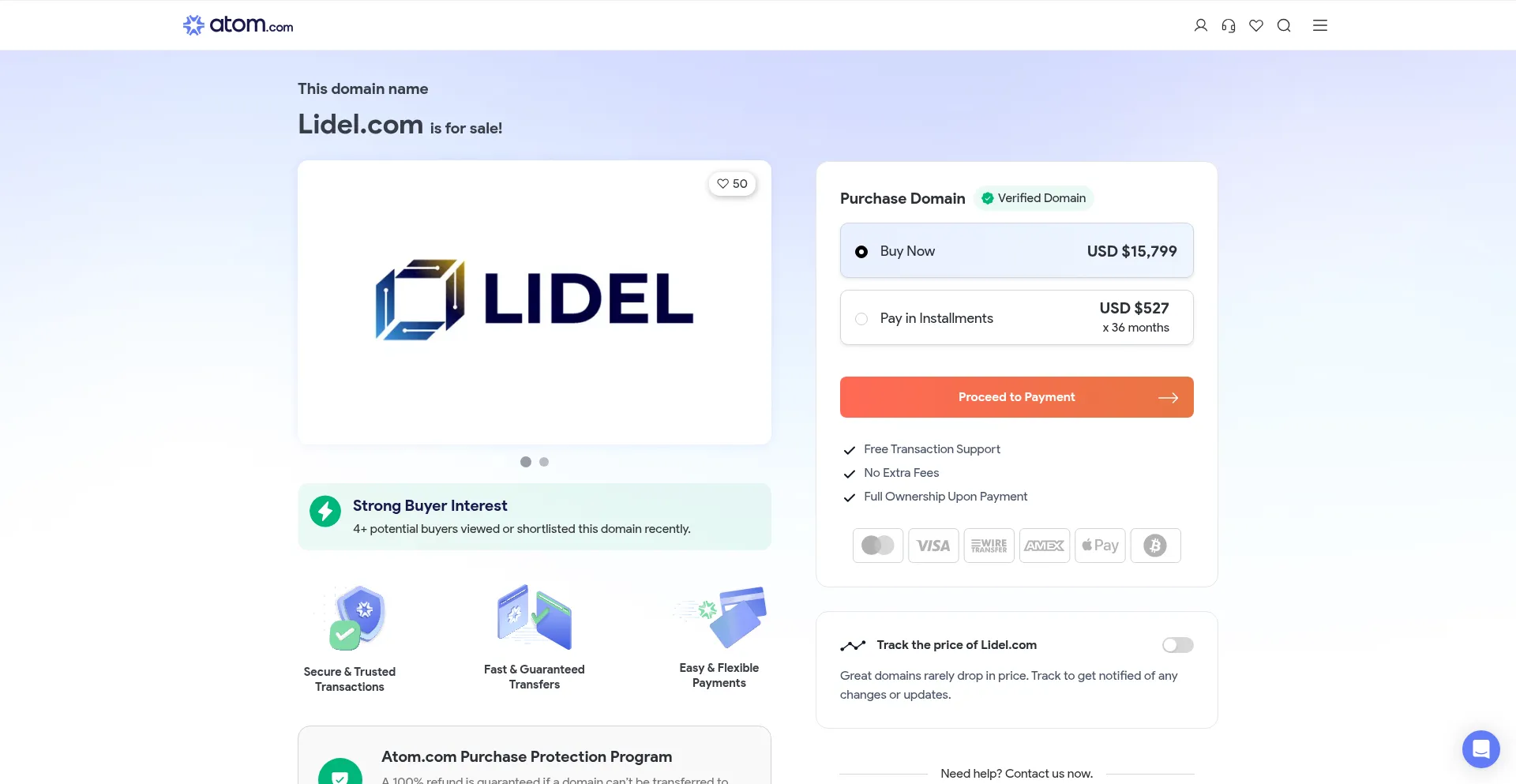 Website screenshot of Lidel.com
