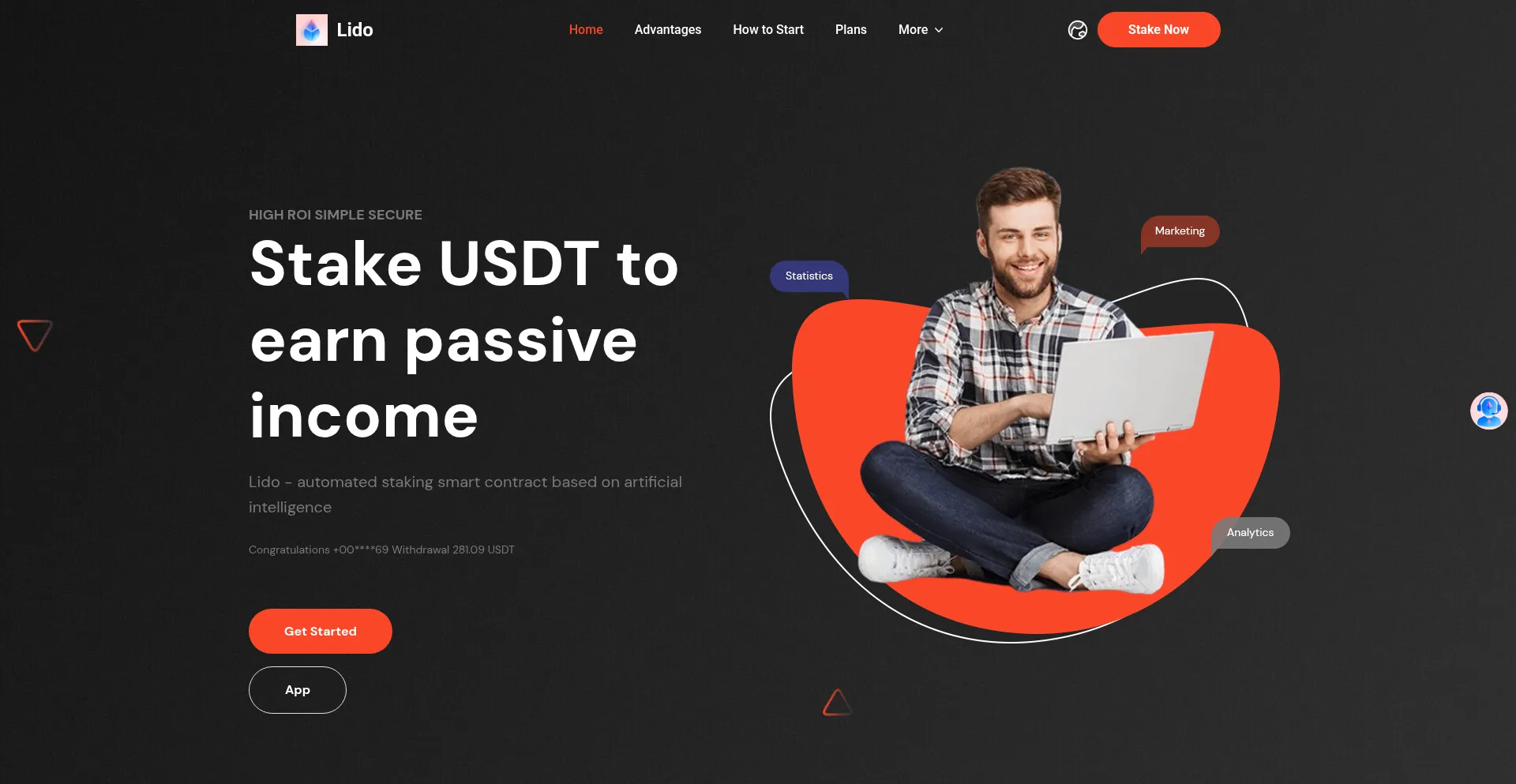Website screenshot of Lido6.com