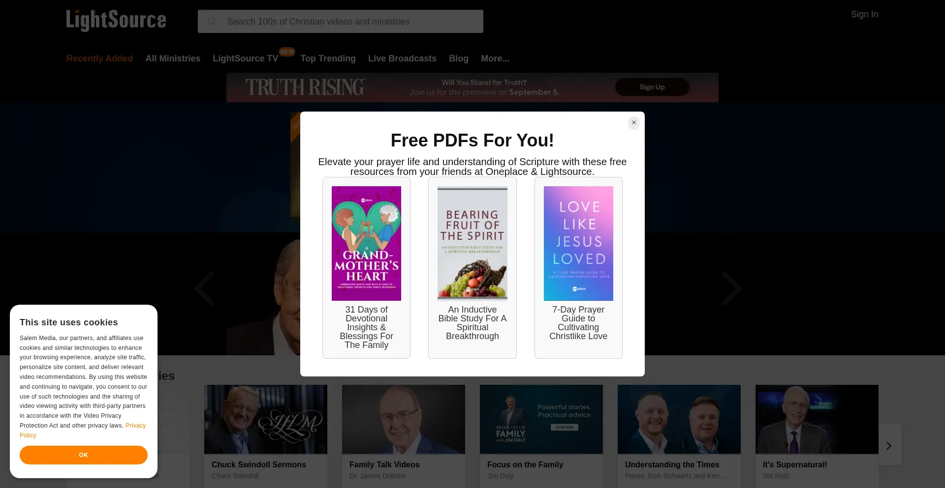 Website screenshot of Lightsource.com