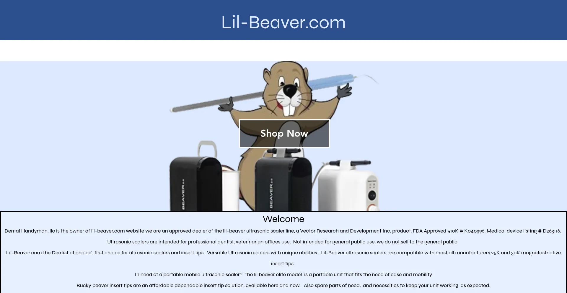 Website screenshot of Lil-beaver.com