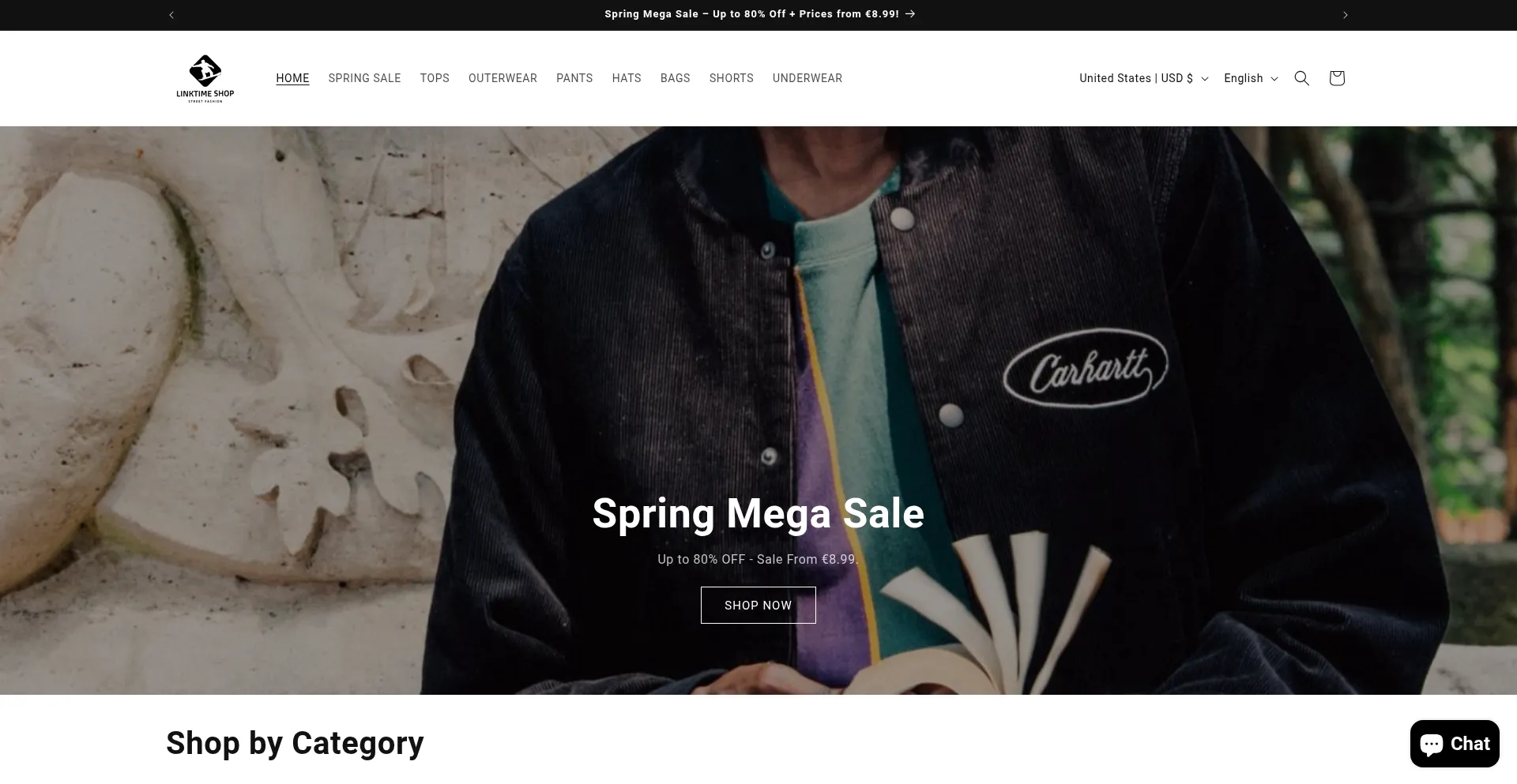 Website screenshot of Linktime.shop