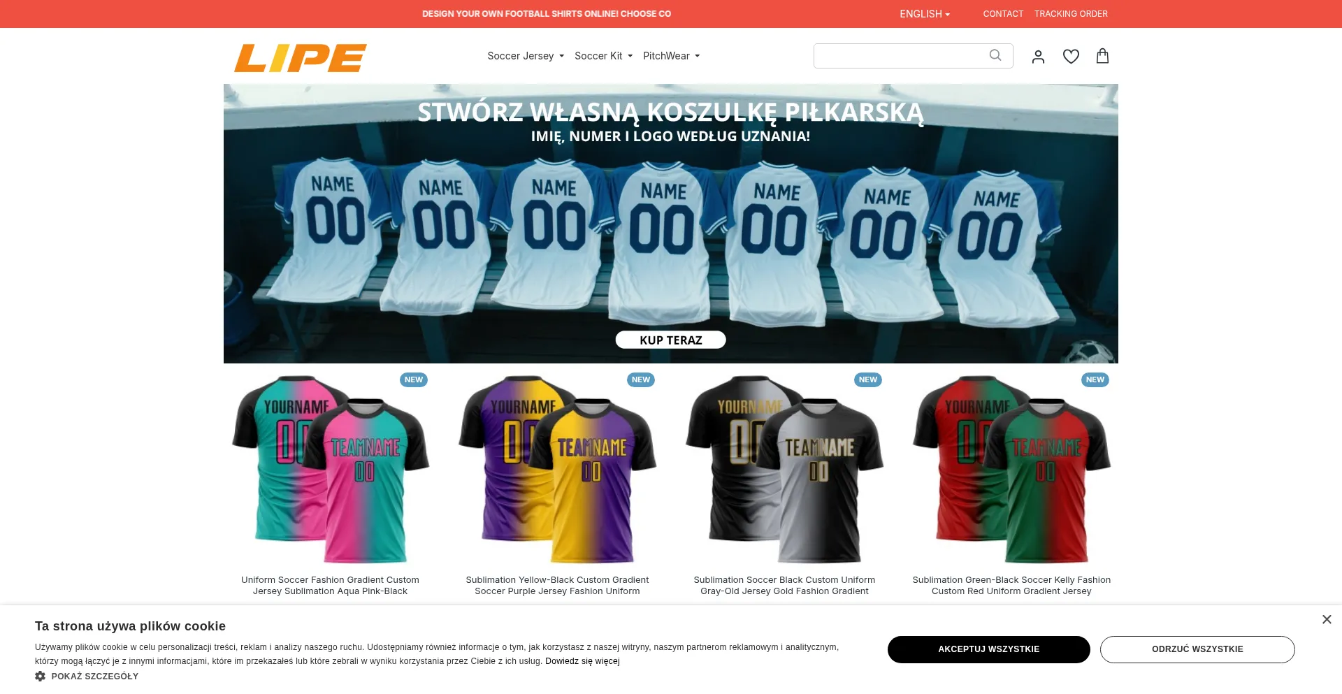 Website screenshot of Lipe.pl