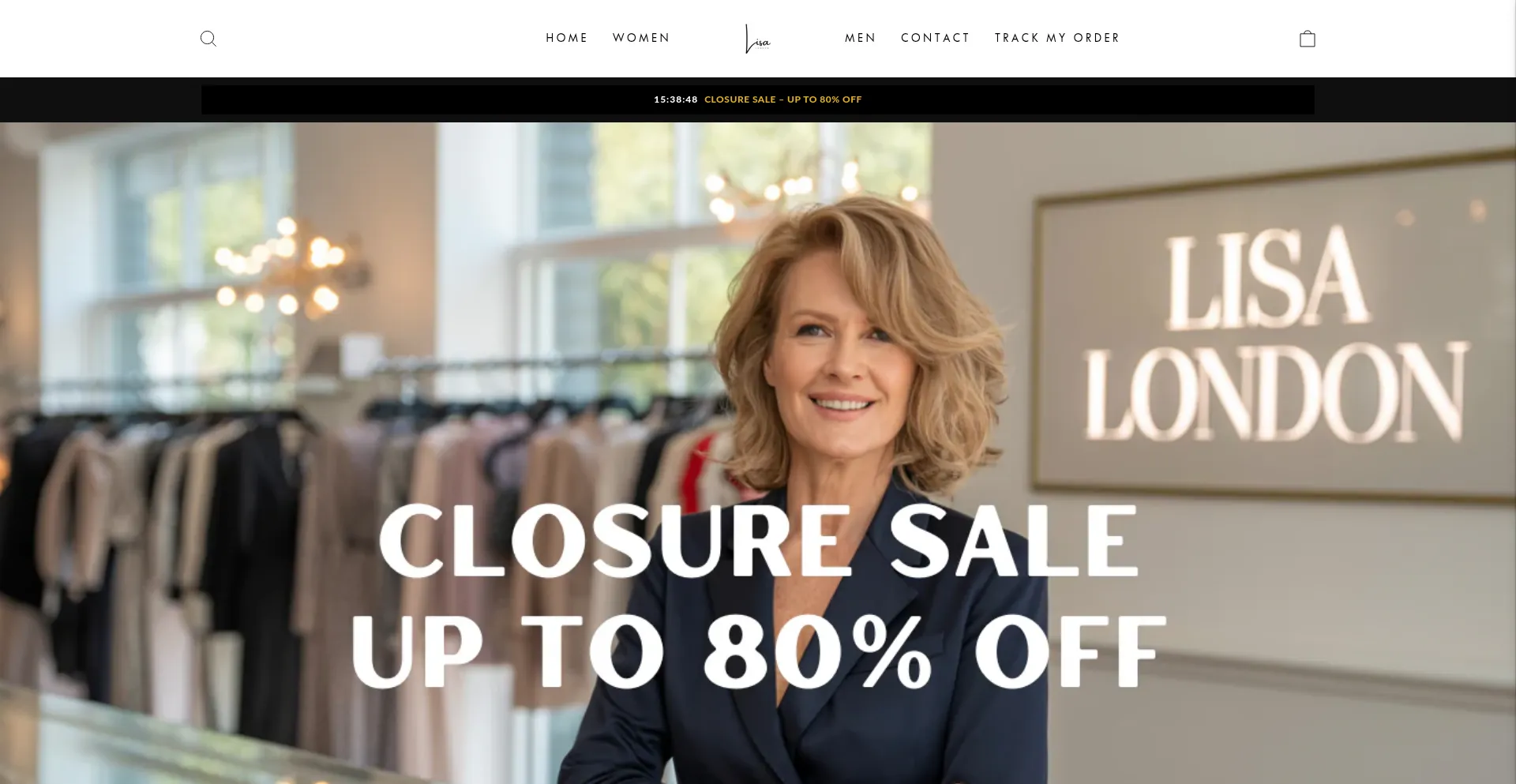 Website screenshot of Lisa-london.co.uk