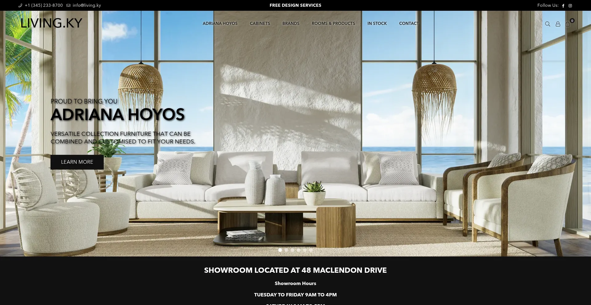 Website screenshot of Living.ky