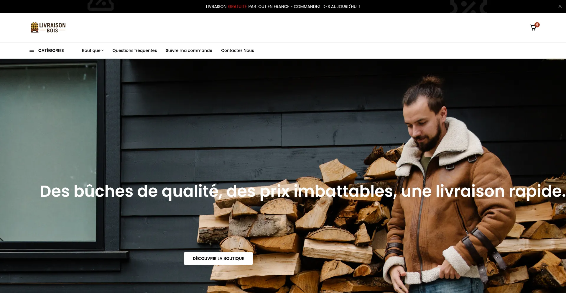 Website screenshot of Livraisonbois-fr.com