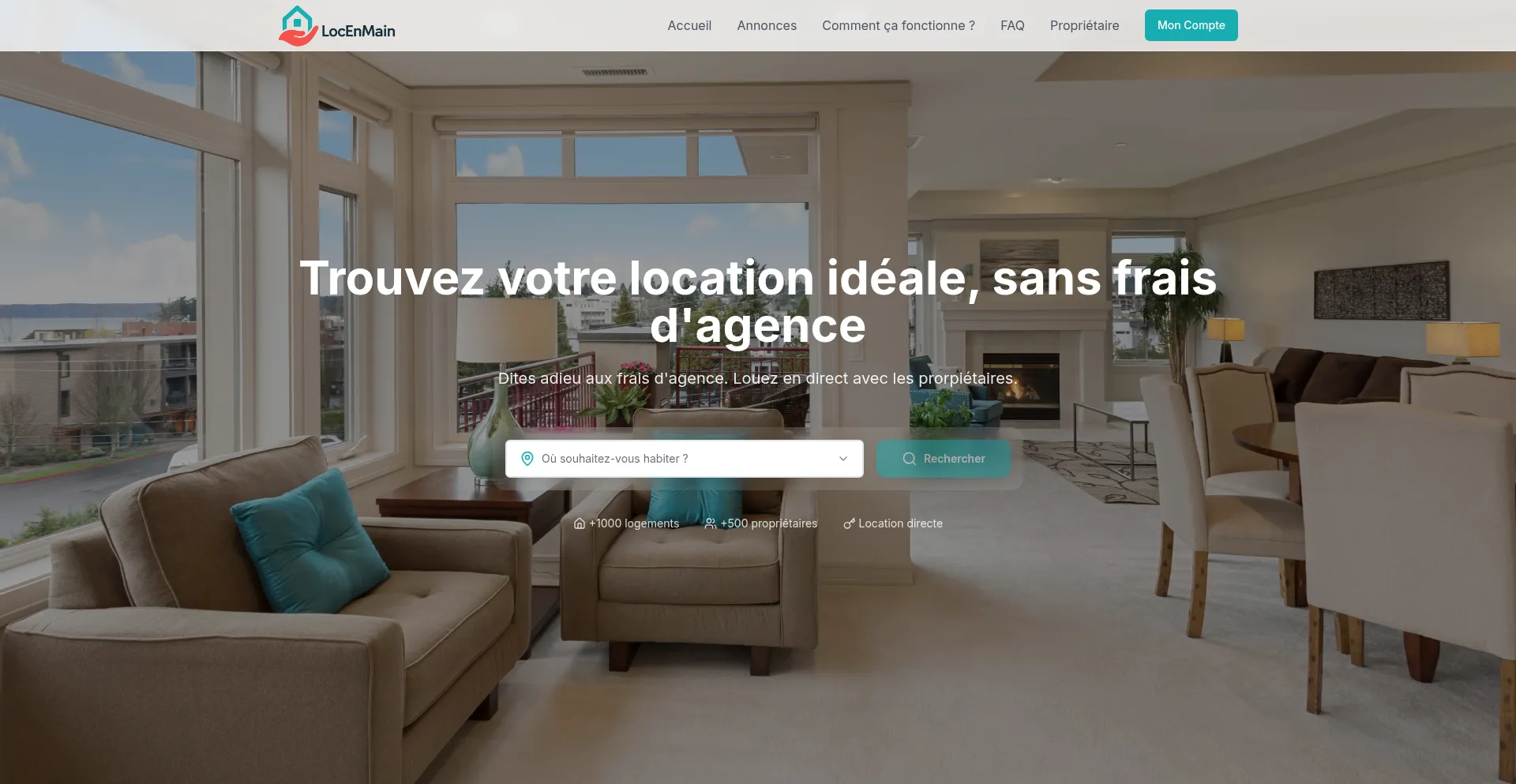 Website screenshot of Locenmain.fr