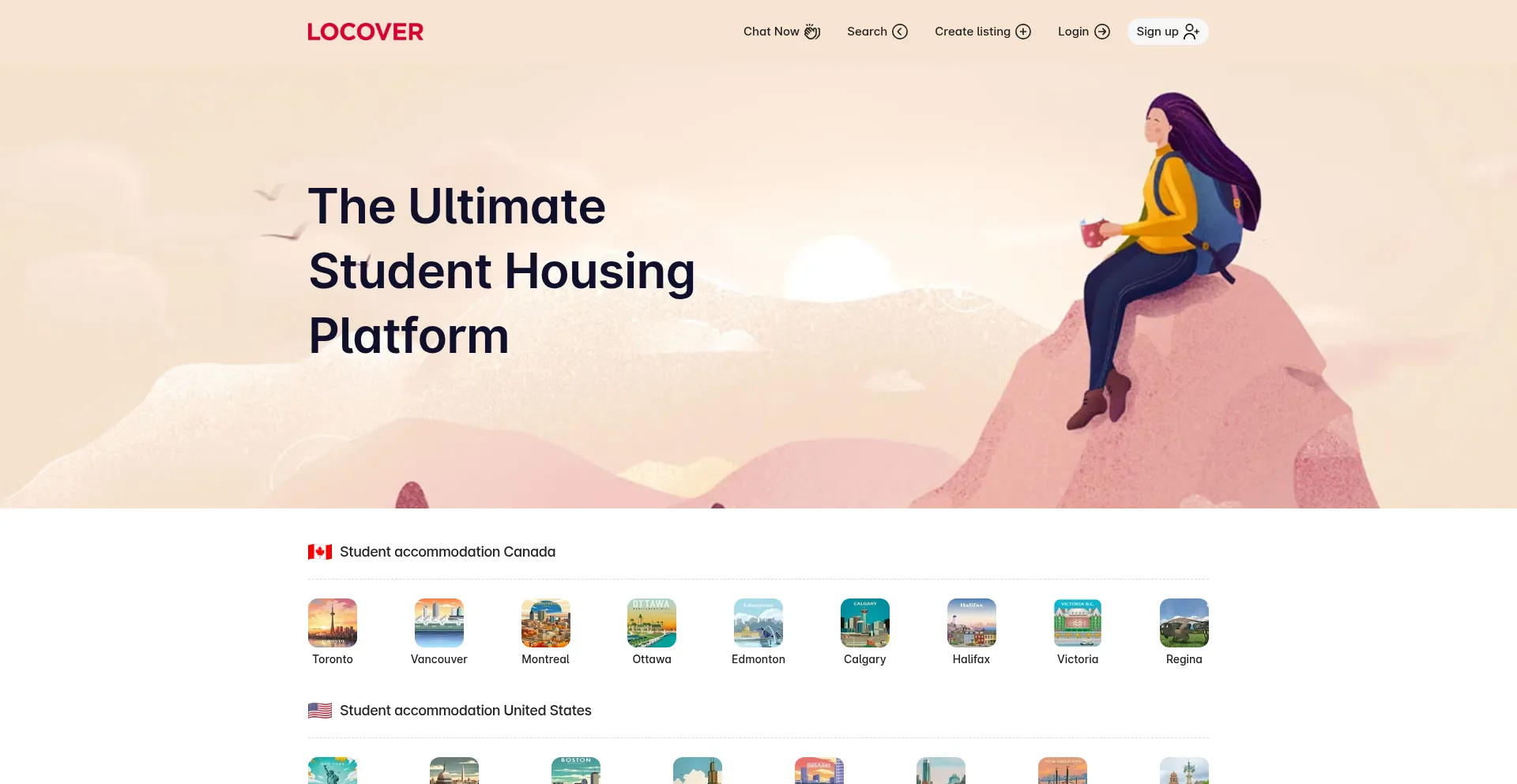 Website screenshot of Locover.com