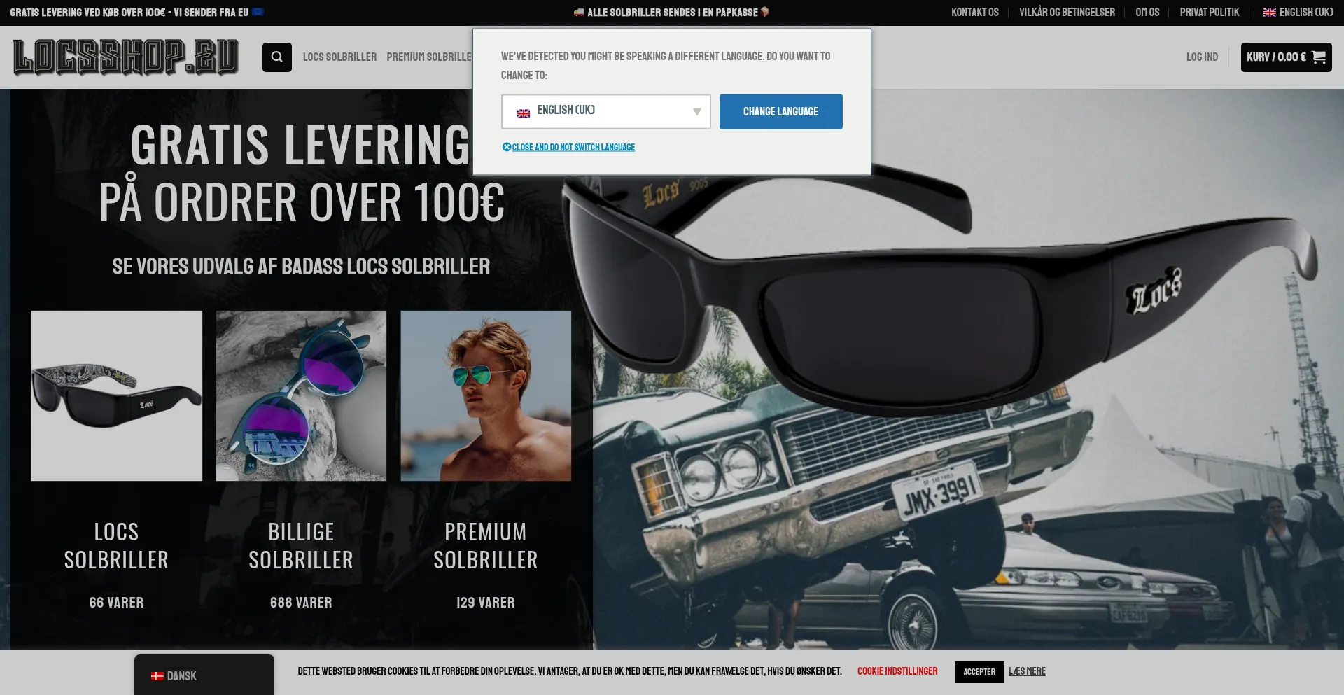 Website screenshot of Locsshop.eu