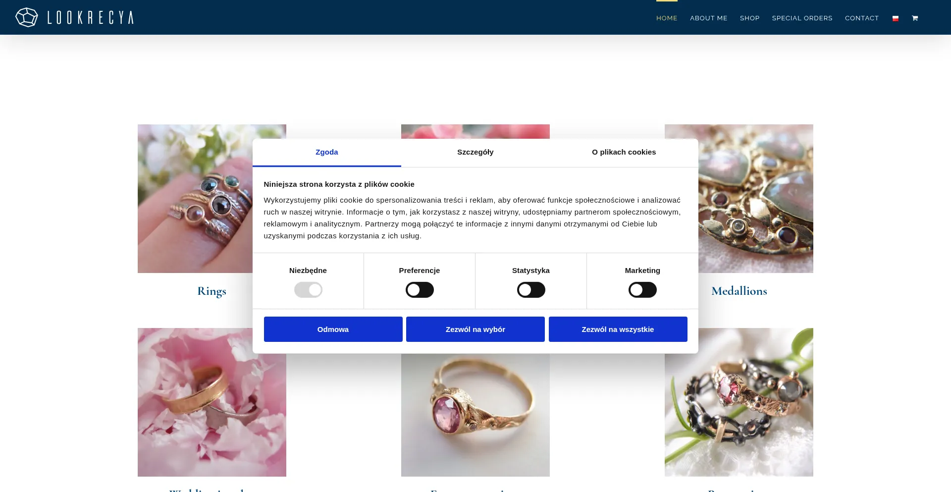 Website screenshot of Lookrecyadreamjewelry.com