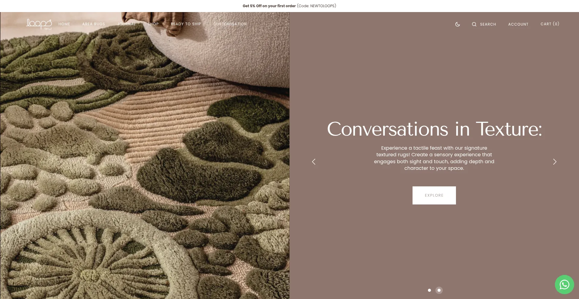 Website screenshot of Loopsbylj.com