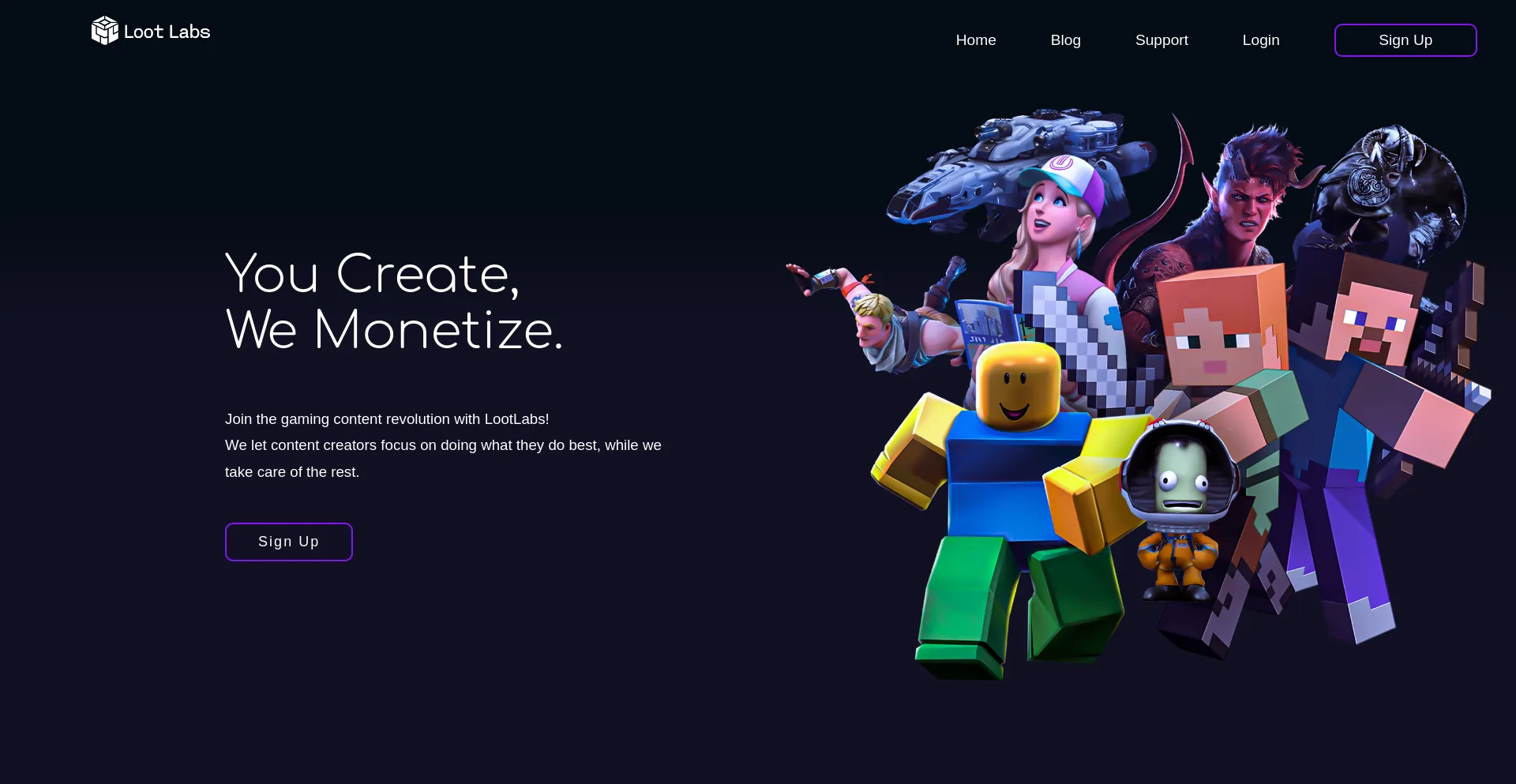 Website screenshot of Lootdest.com