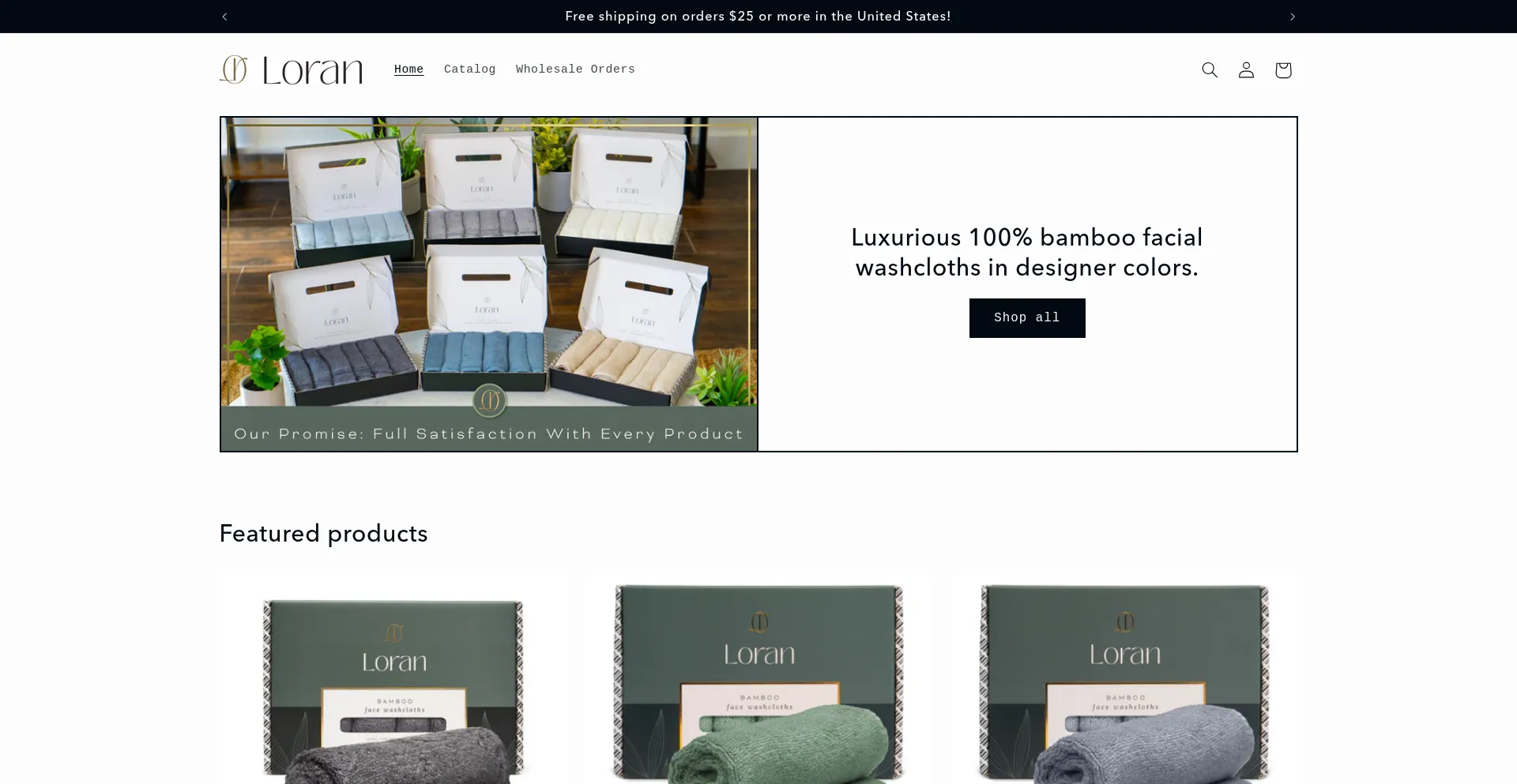Website screenshot of Loranboutique.com