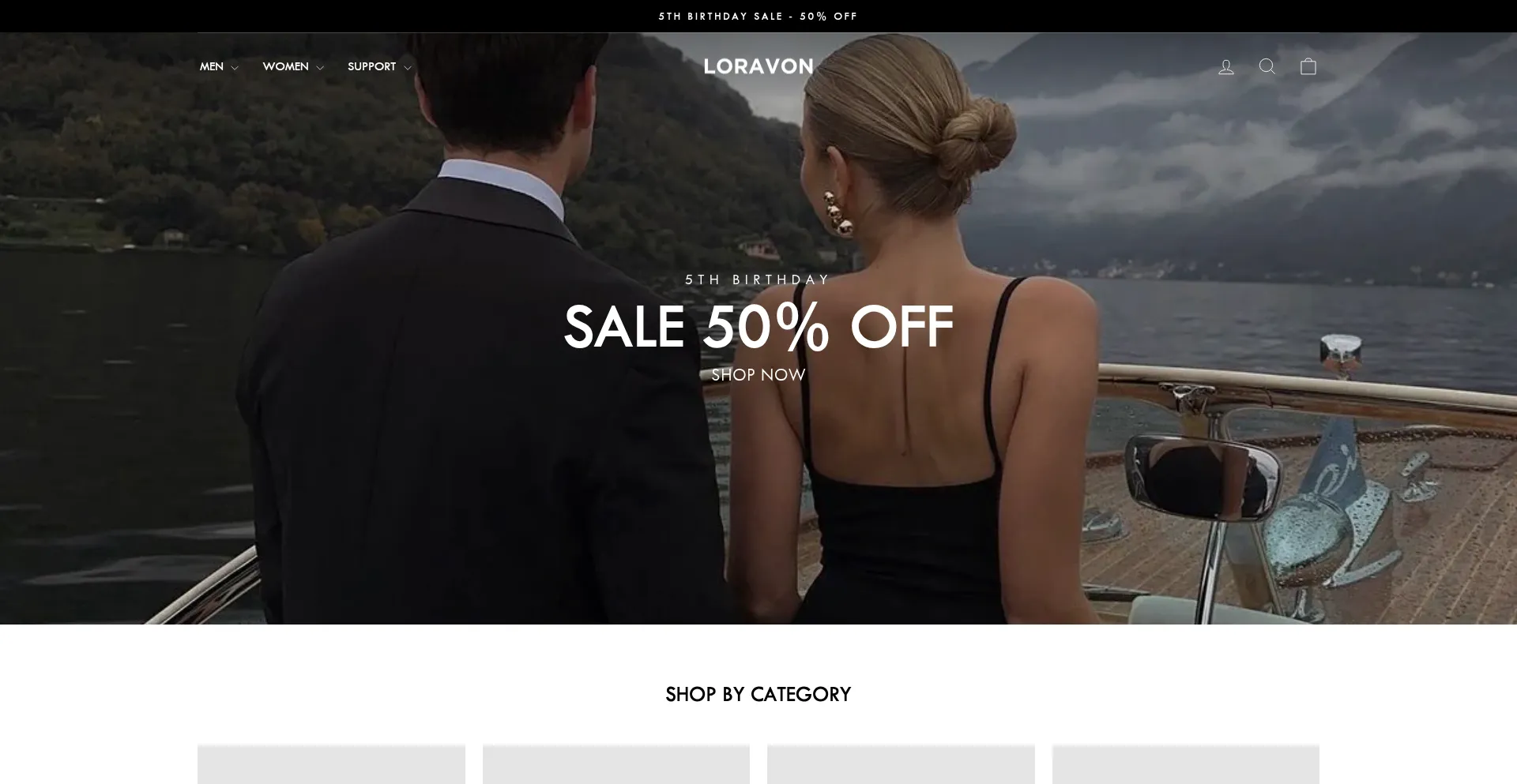 Website screenshot of Loravon.com