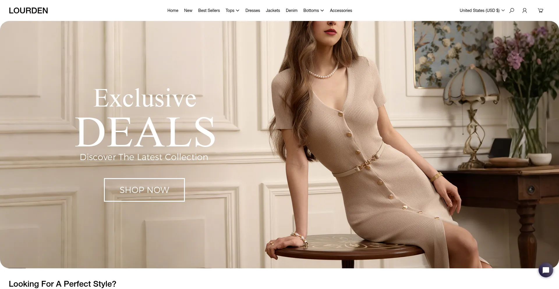 Website screenshot of Lourden.com