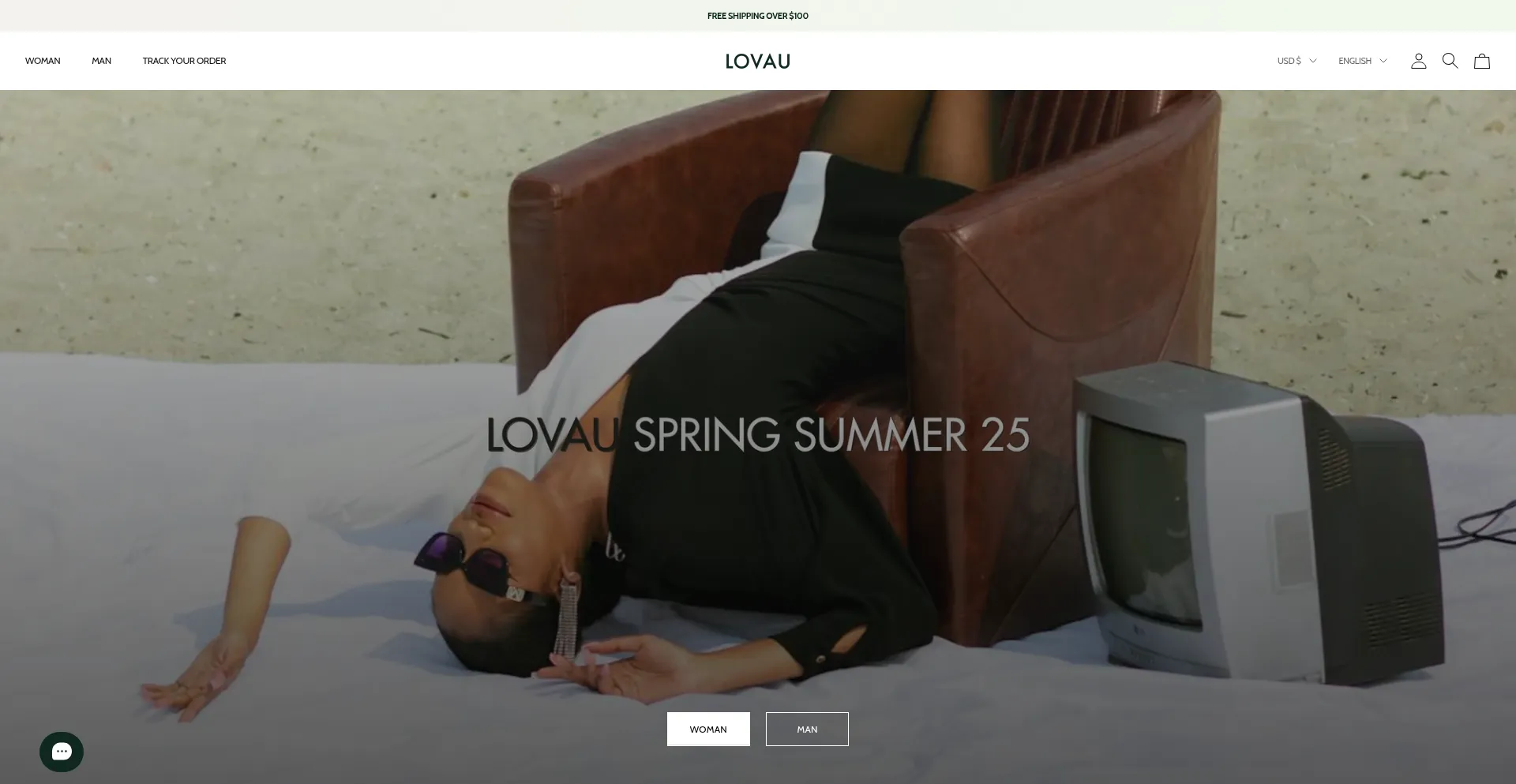 Website screenshot of Lovau.com