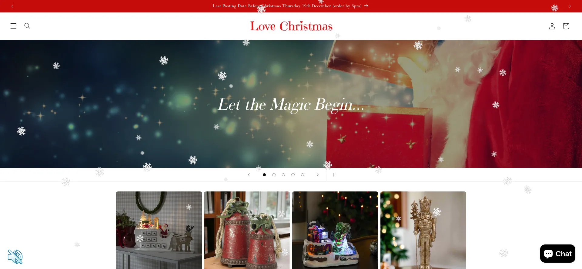 Website screenshot of Lovechristmas.christmas
