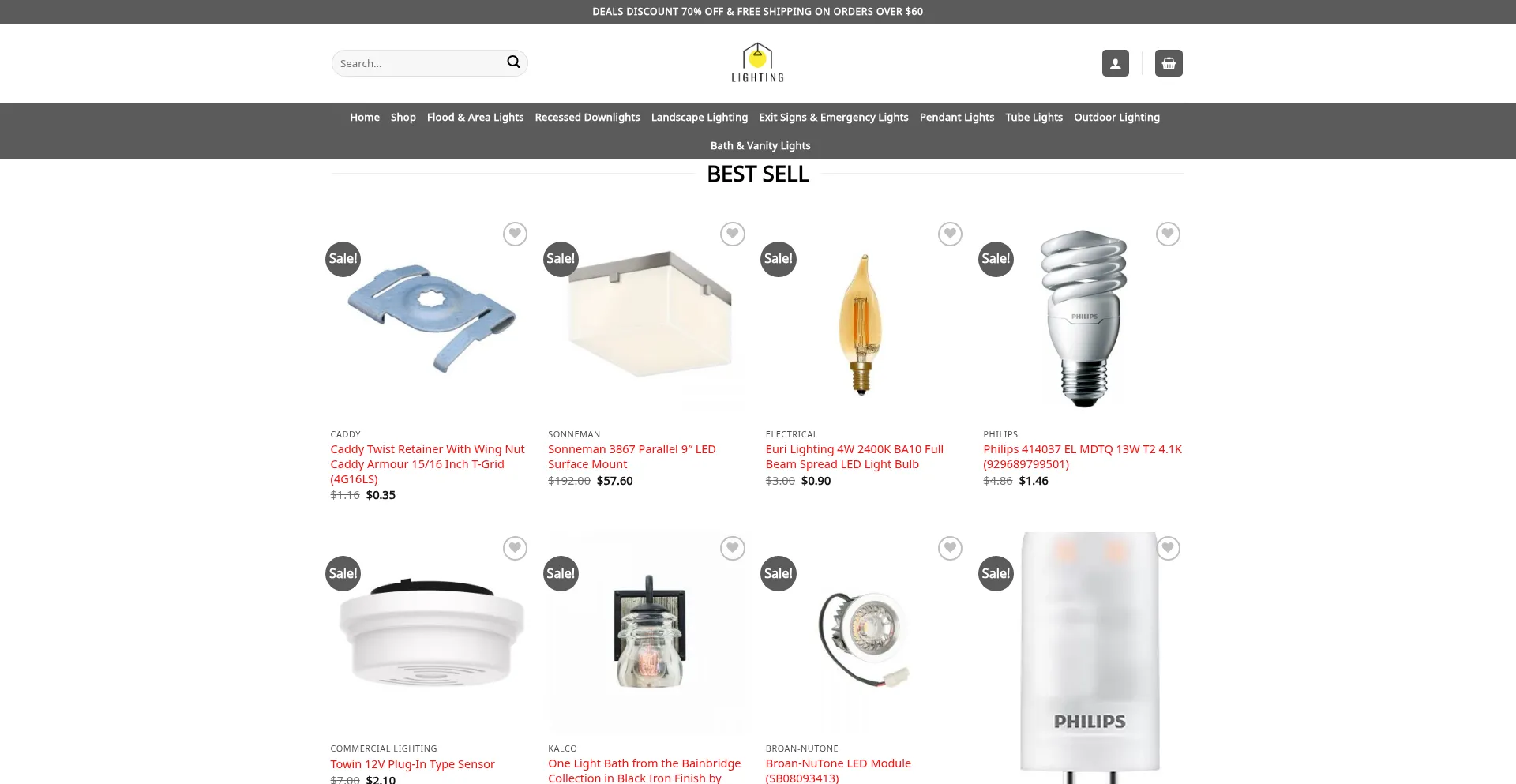 Website screenshot of Lovethislighting.com