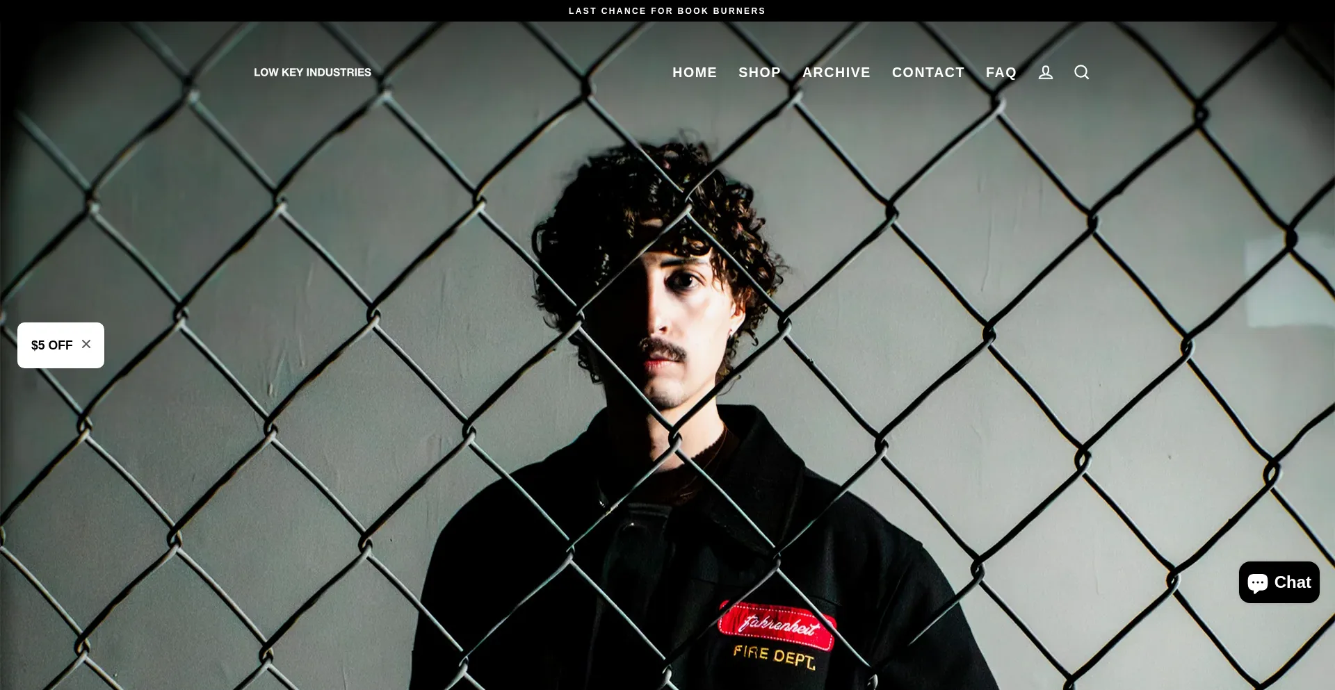 Website screenshot of Lowkey.industries