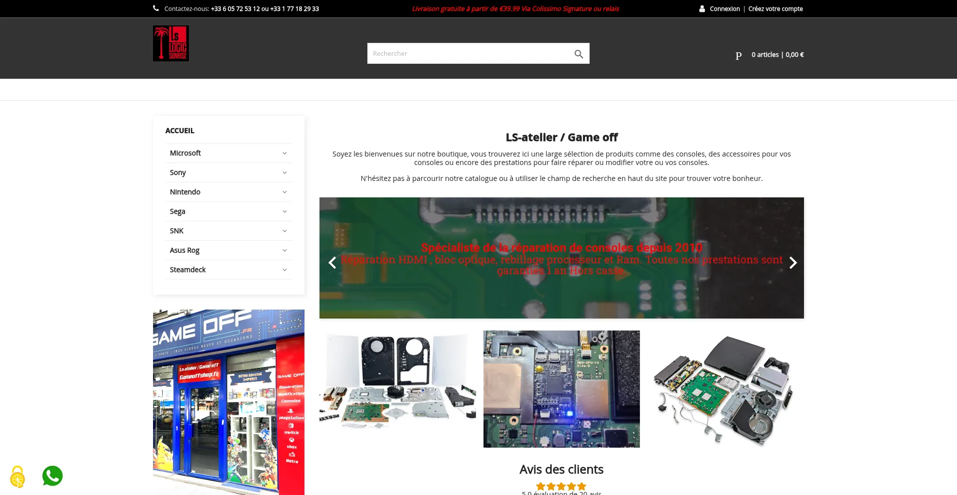 Website screenshot of Ls-atelier-shop.com
