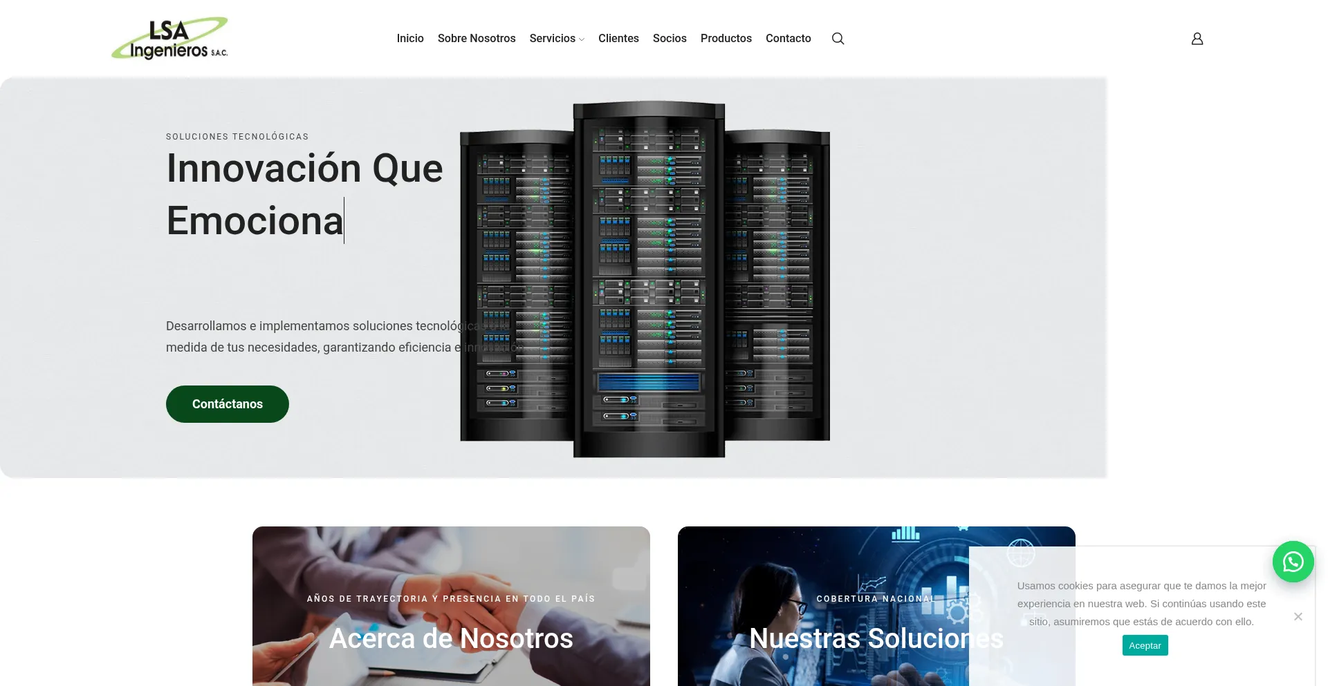 Website screenshot of Lsaingenieros.com