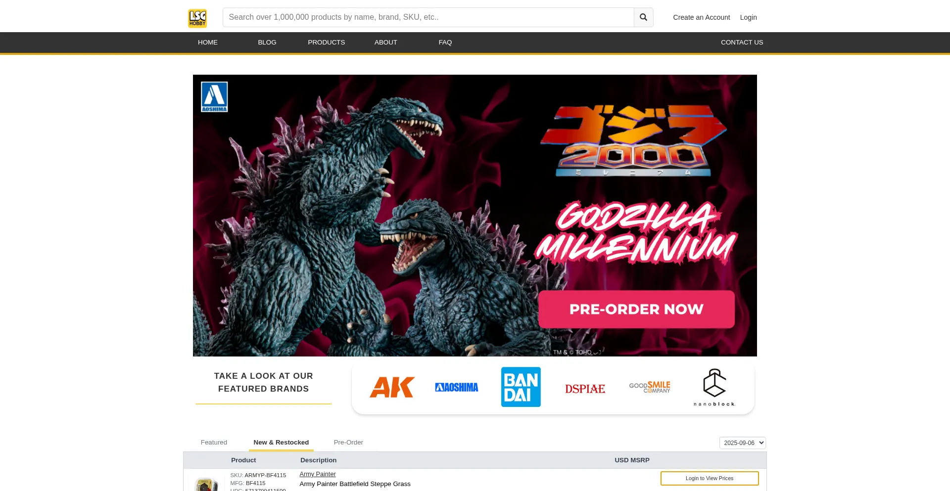 Website screenshot of Lsghobby.com