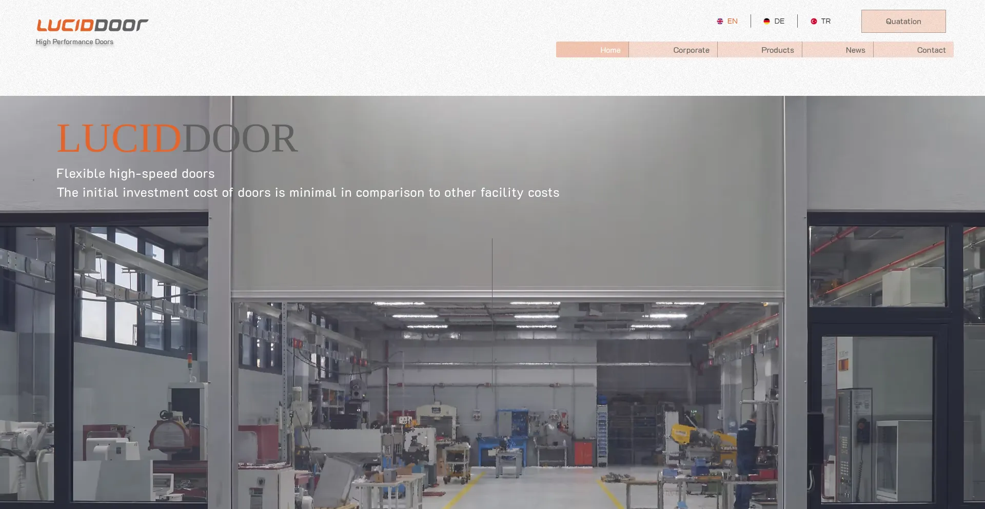 Website screenshot of Luciddoor.com
