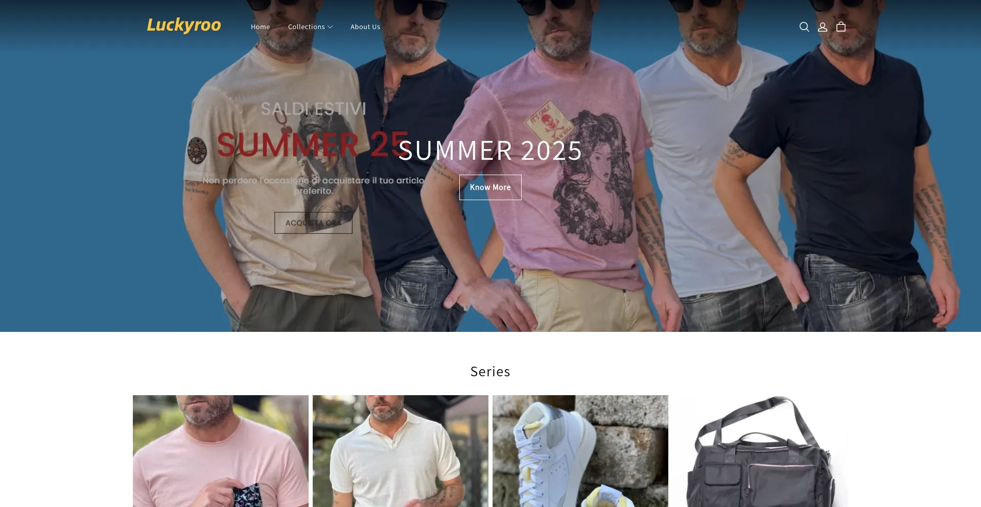 Website screenshot of Luckyroo.shop