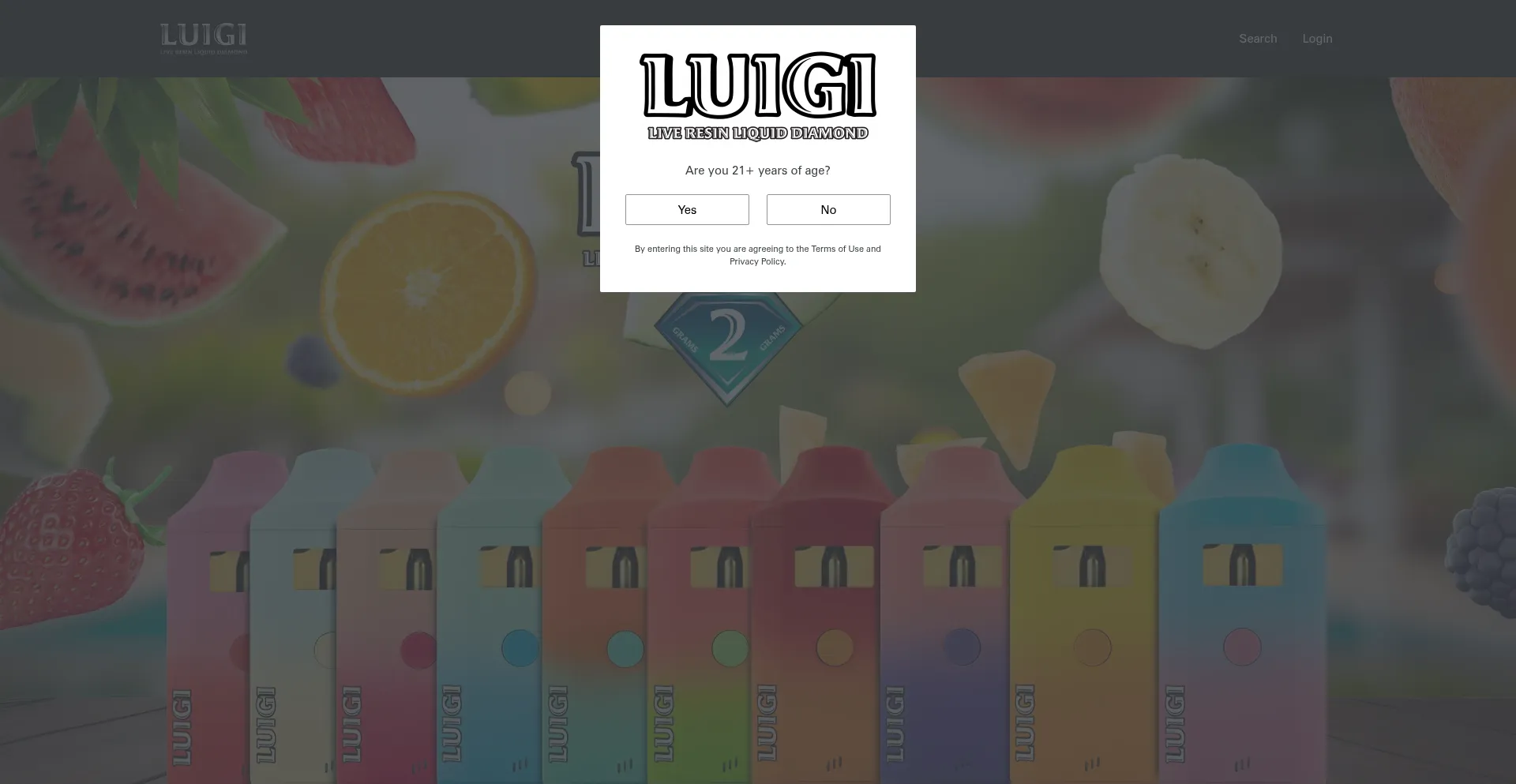 Website screenshot of Luigioil.com