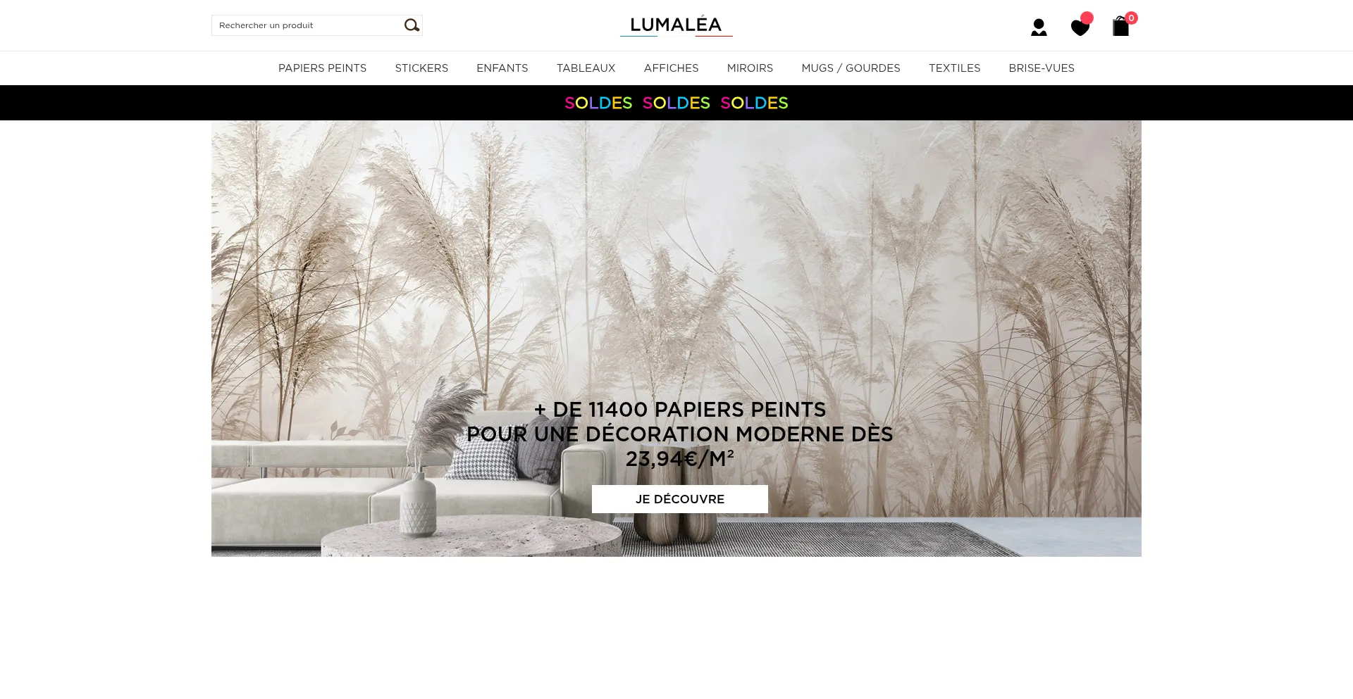 Website screenshot of Lumalea.fr