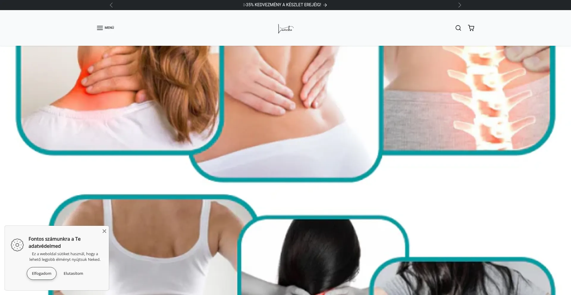 Website screenshot of Lumekorelax.hu