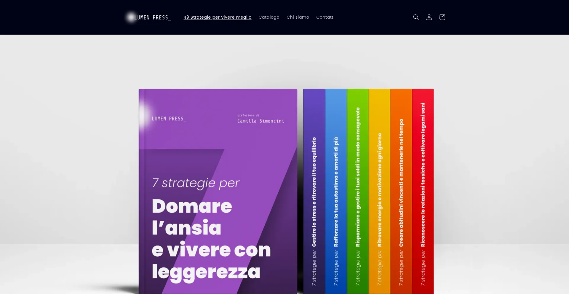 Website screenshot of Lumenpress.it