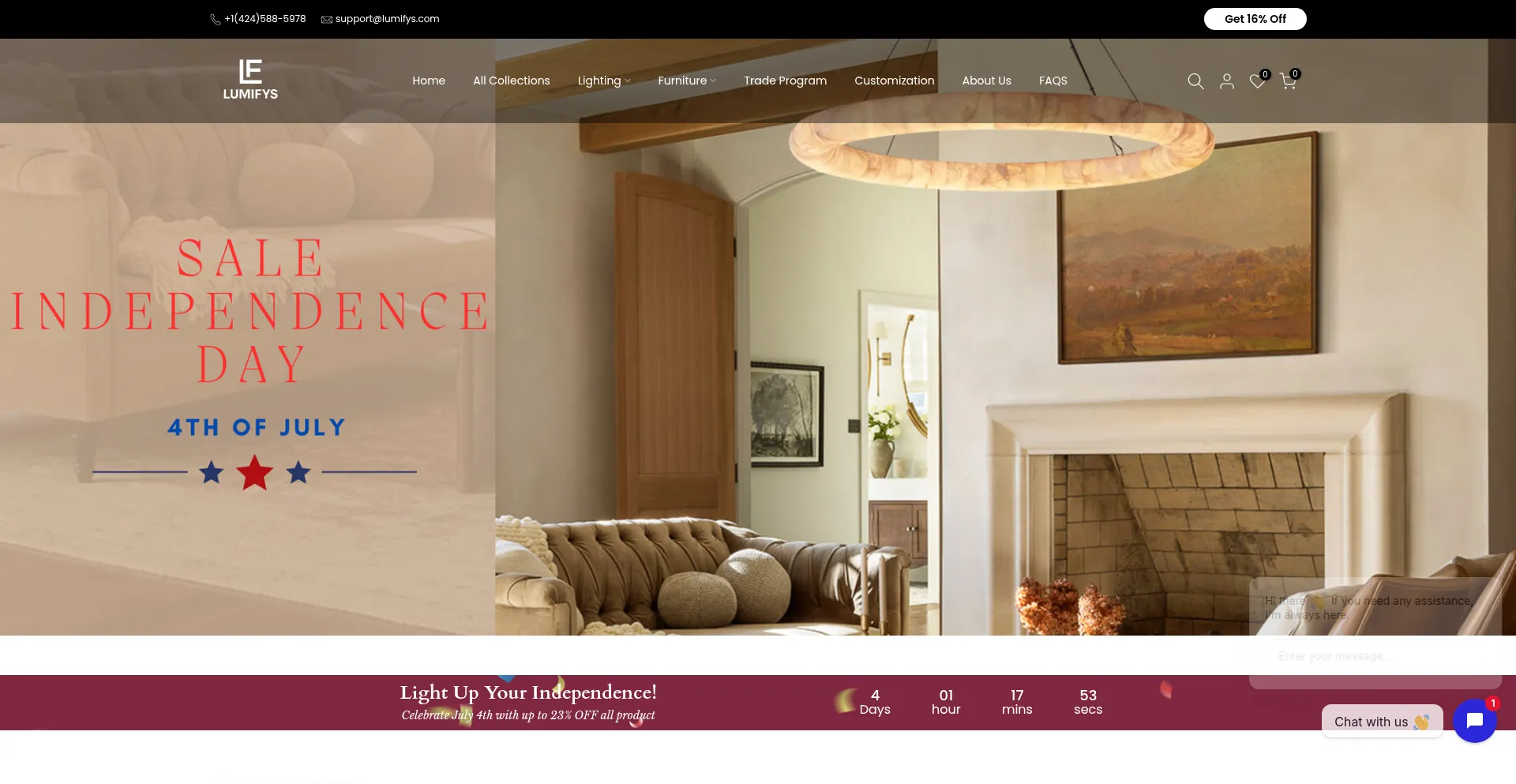 Website screenshot of Lumifys.com