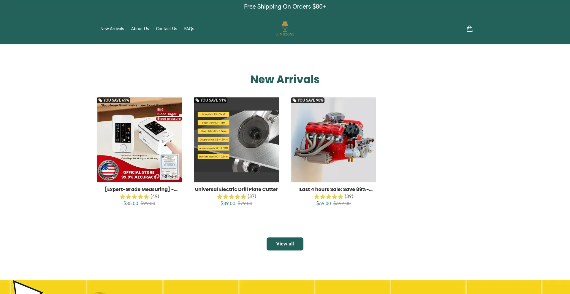 Website screenshot of Lumiizone.com