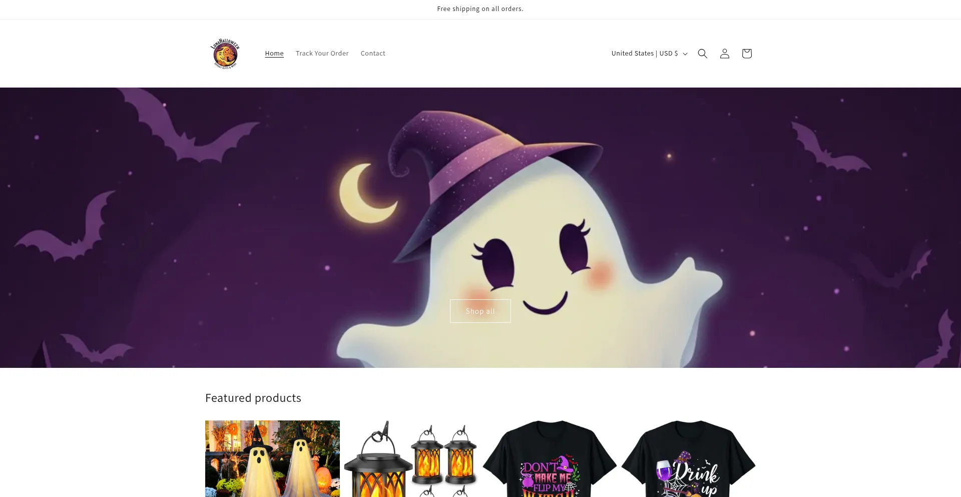 Website screenshot of Lunahalloween.com