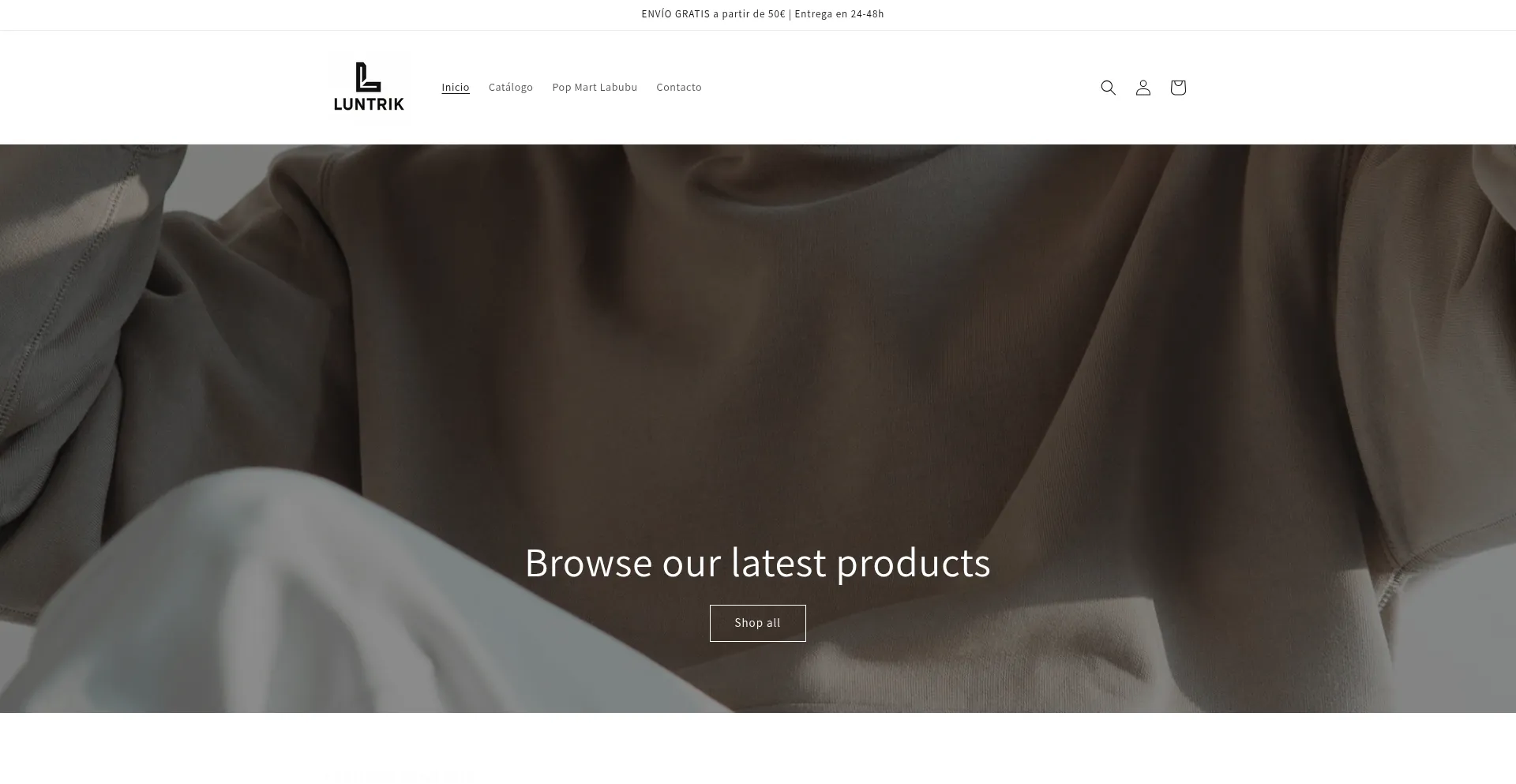 Website screenshot of Luntrik.com