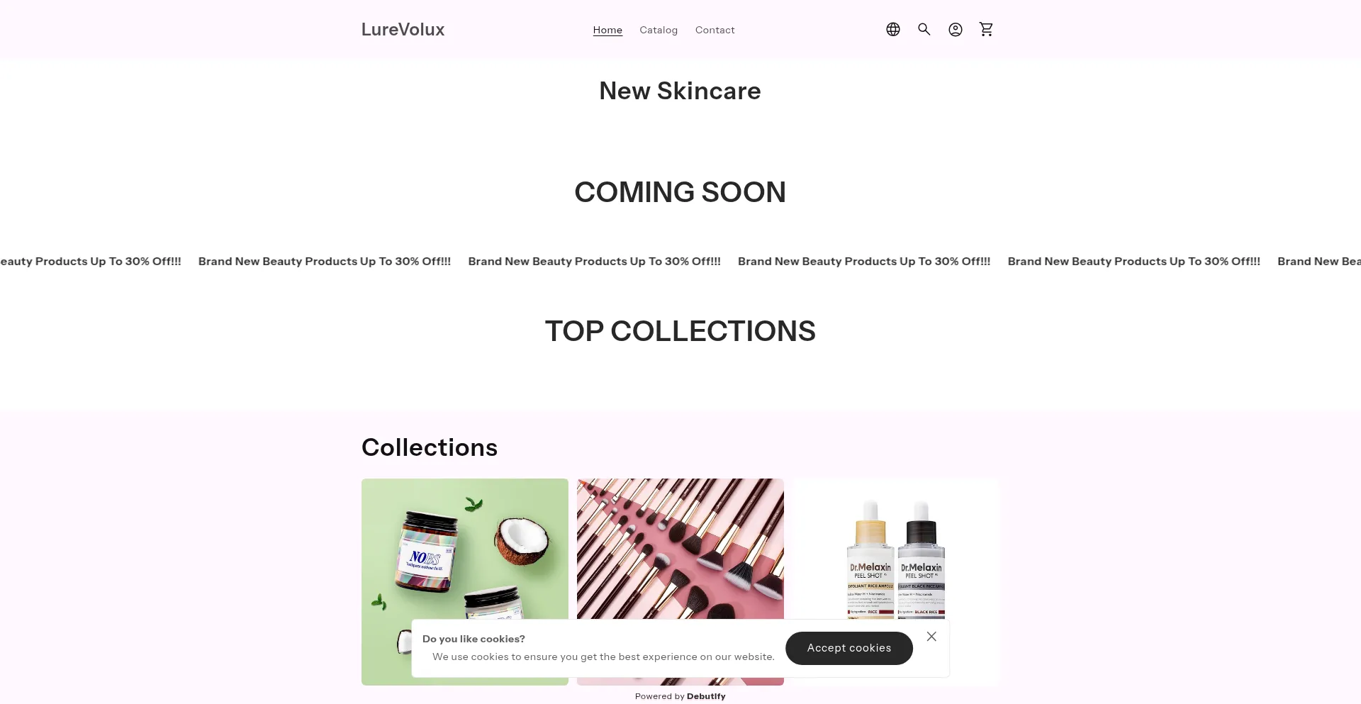 Website screenshot of Lurevolux.store